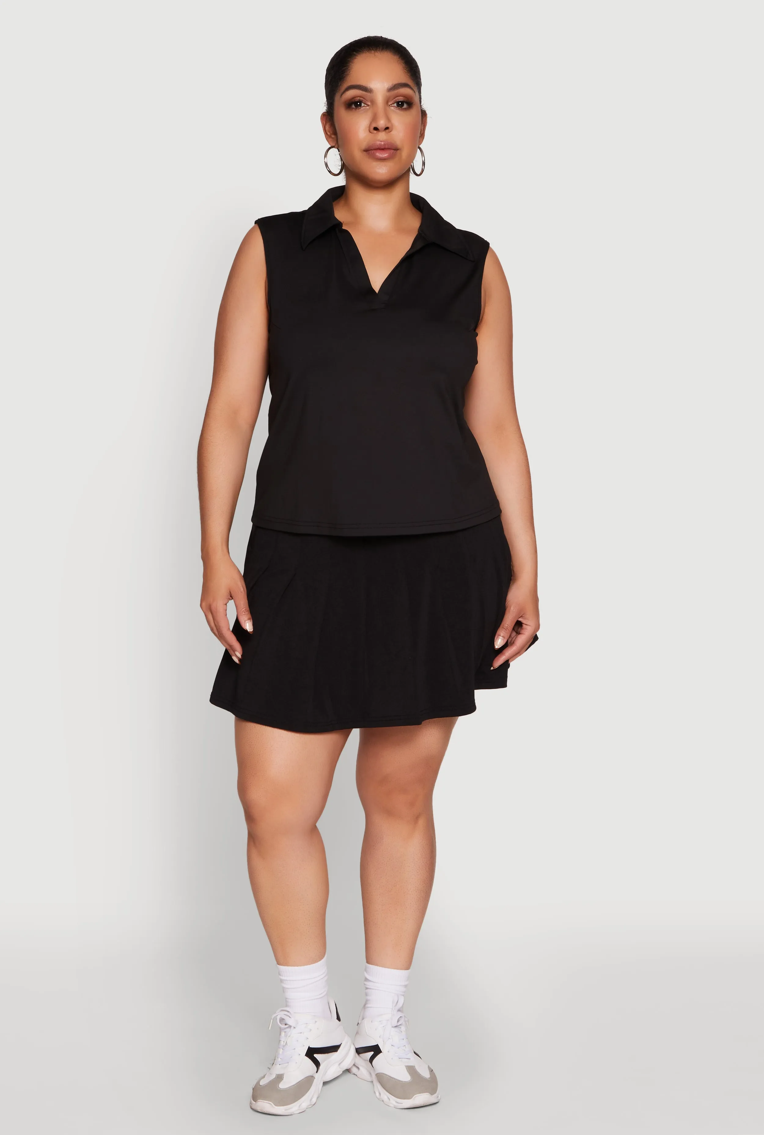 Plus Size Active Sleeveless Polo Top sold by Rainbow product image thumbnail 3