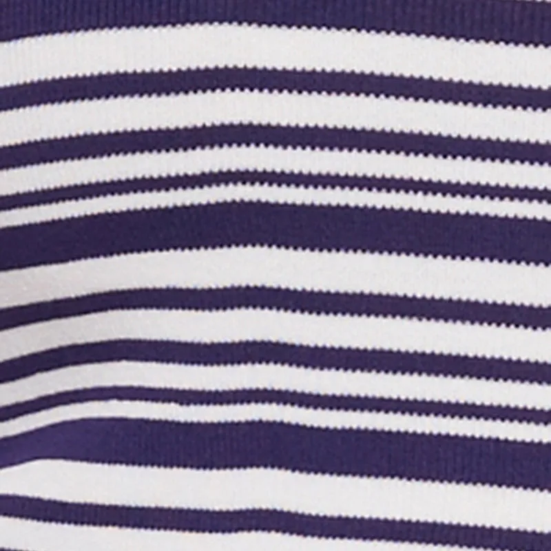 Plus Size Daisy Striped Cropped Polo Shirt sold by Rainbow product image thumbnail 4
