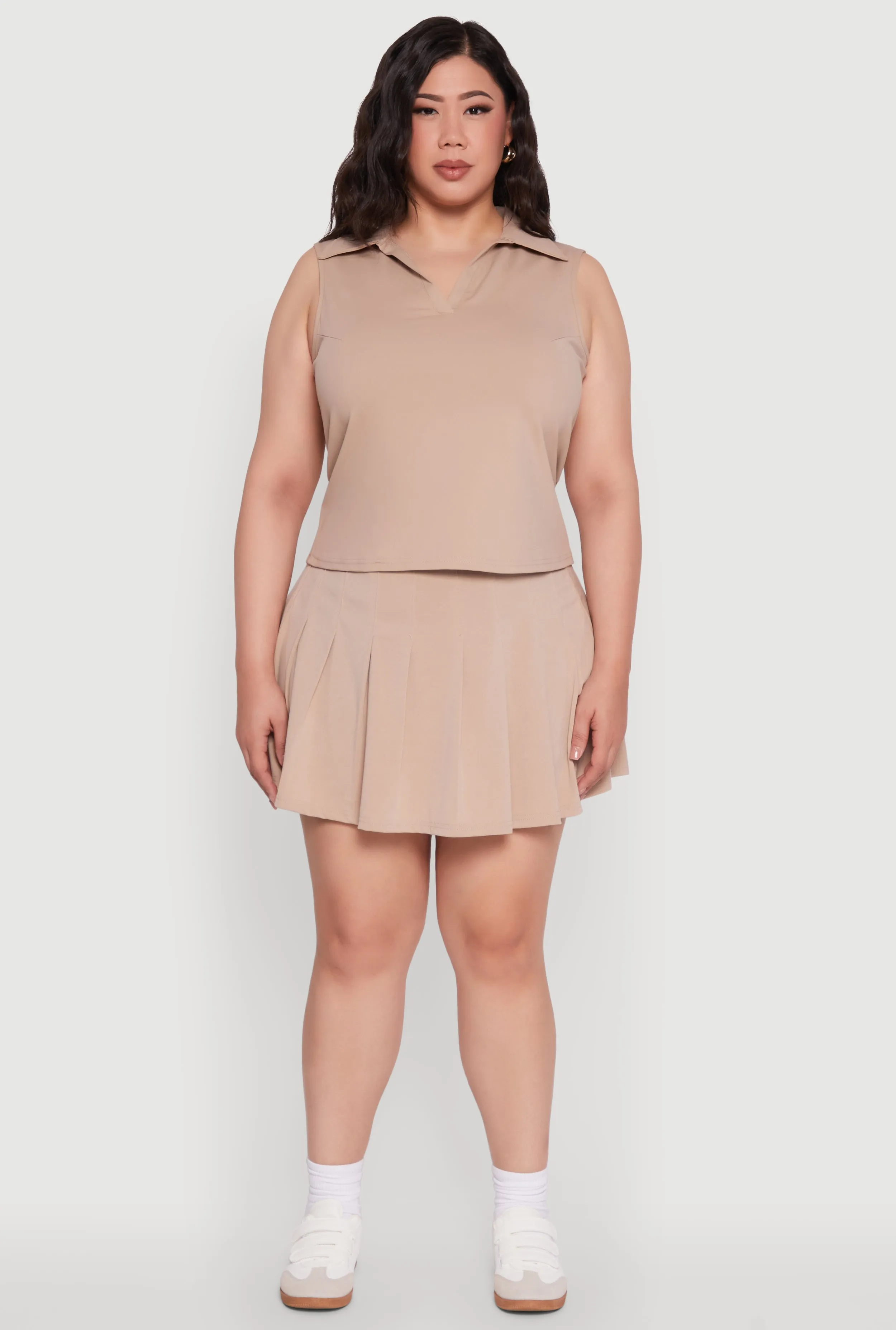 Plus Size Active Sleeveless Polo Top sold by Rainbow product image thumbnail 3