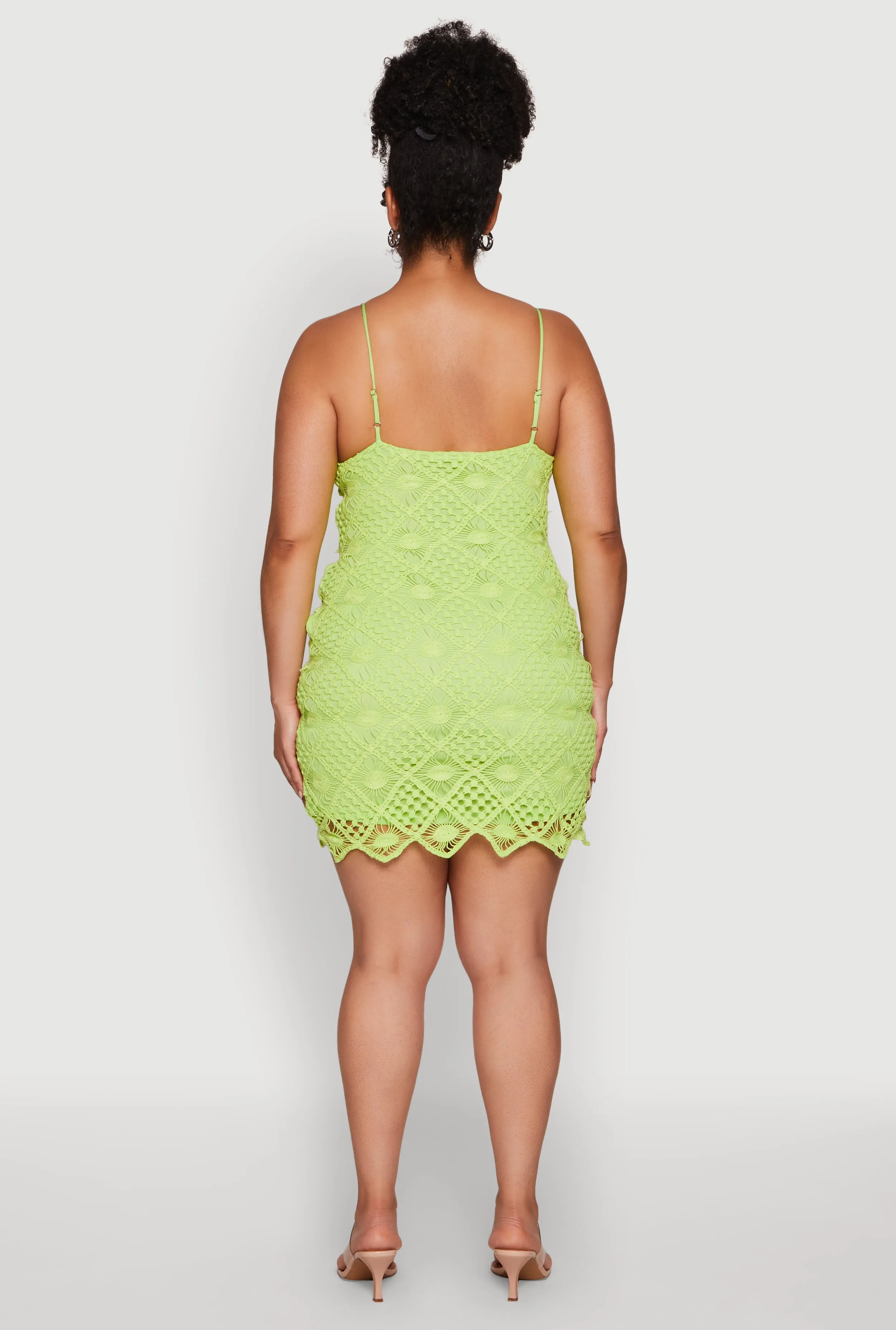 Plus Size Chic Crochet Scoop Neck Cami Dress sold by Rainbow product image thumbnail 3
