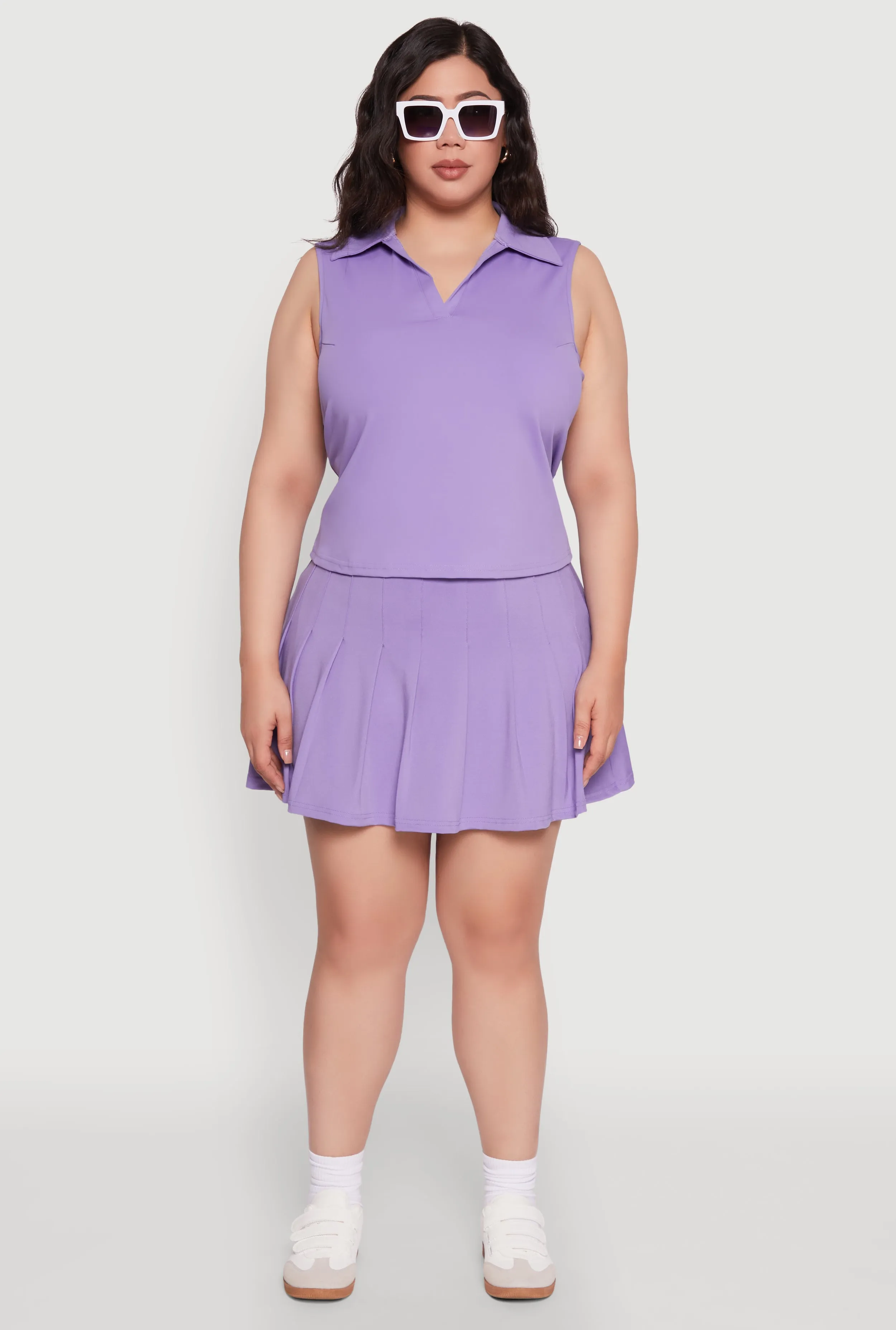 Plus Size Active Sleeveless Polo Top sold by Rainbow product image thumbnail 3