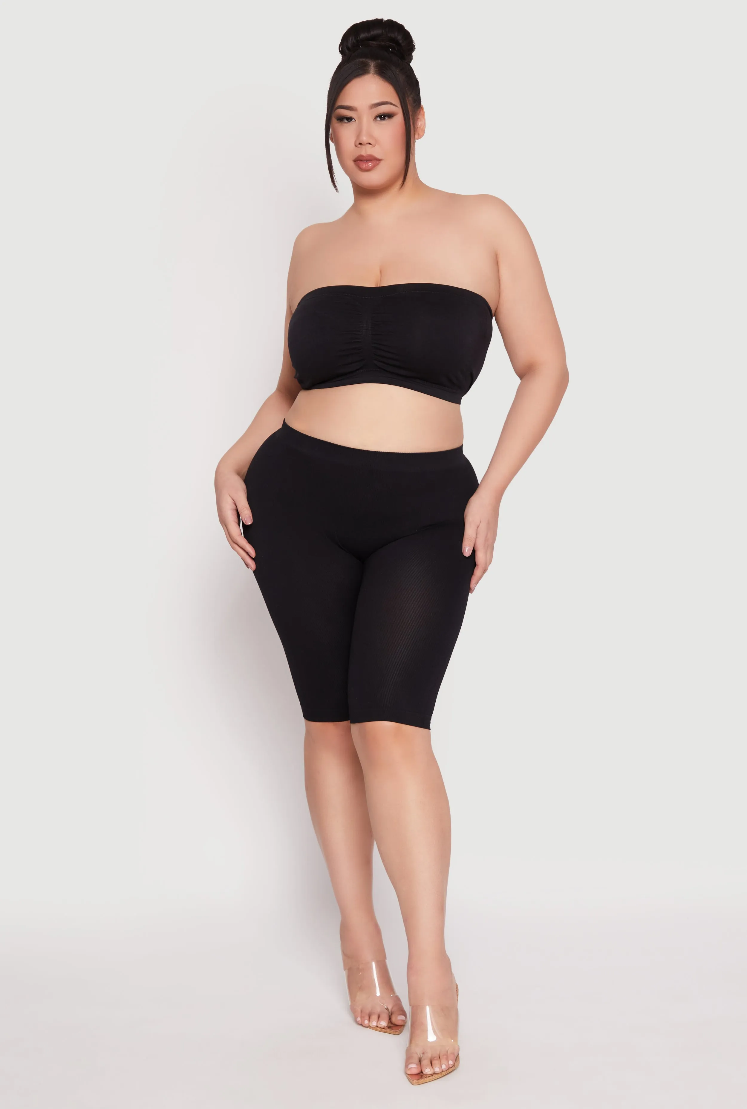 Plus Size Basic Seamless Ruched Bandeau Bra sold by Rainbow product image thumbnail 3