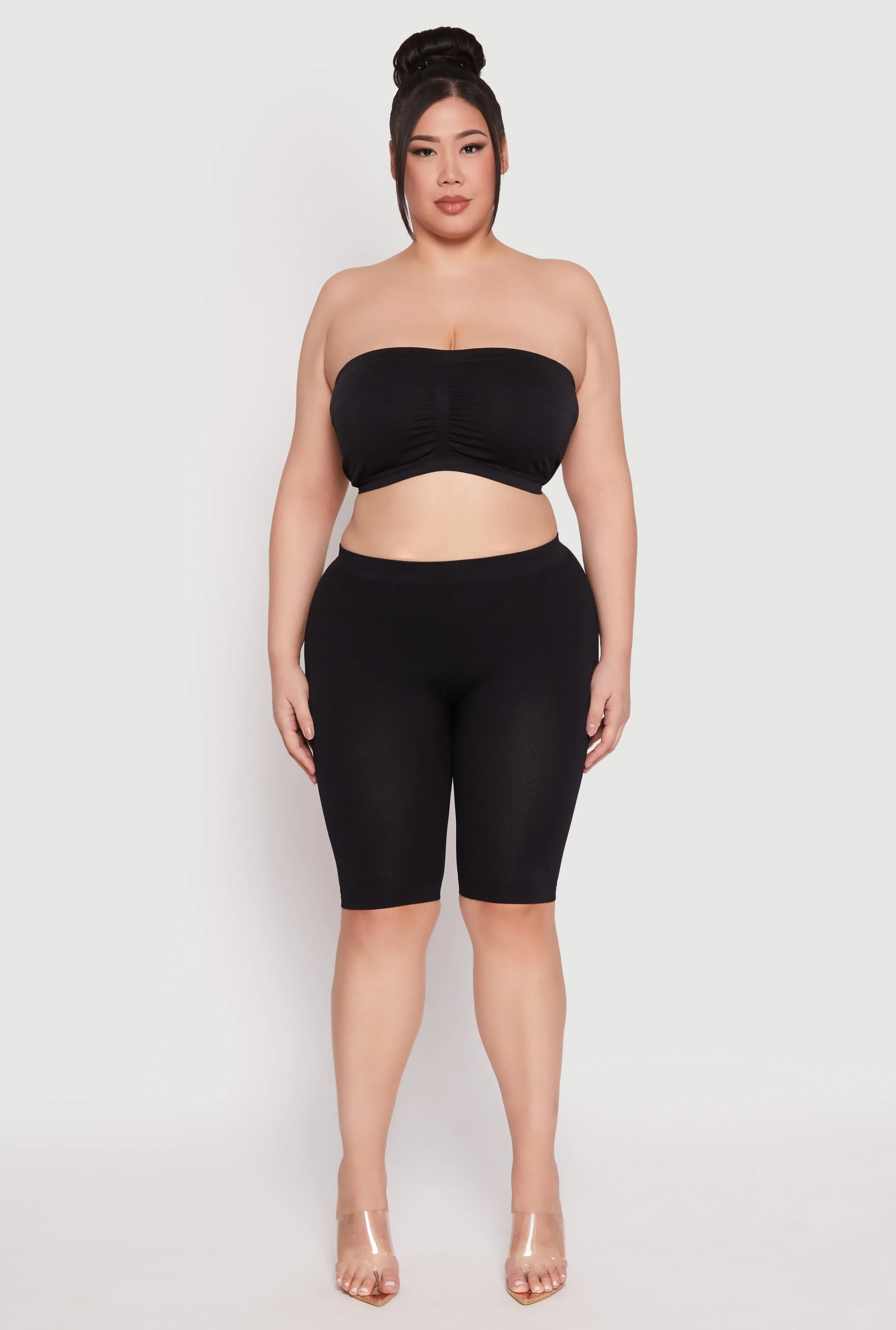 Plus Size Basic Seamless Ruched Bandeau Bra sold by Rainbow product image thumbnail 2