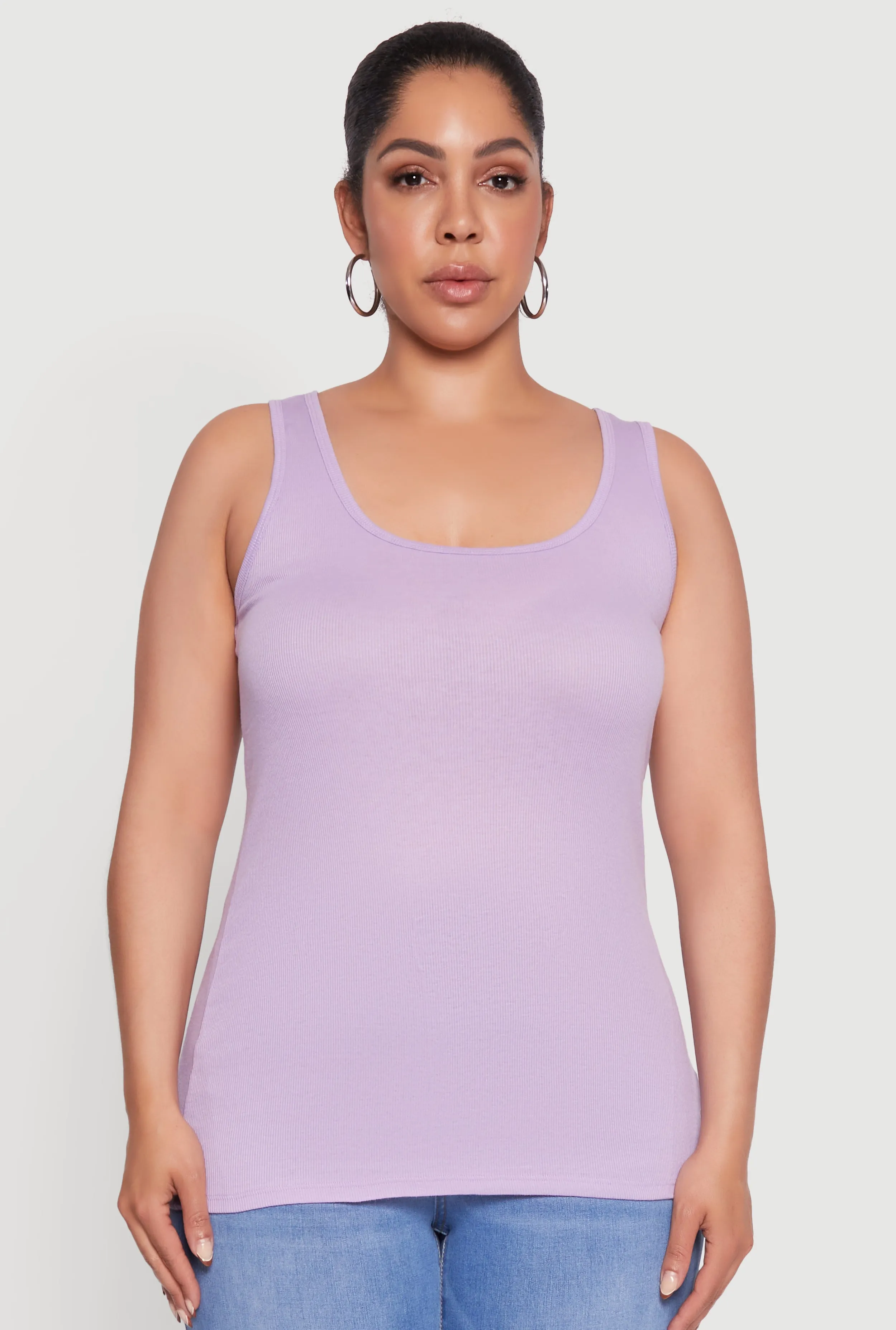 Plus Size Rib Knit Tank Top sold by Rainbow product image thumbnail 2