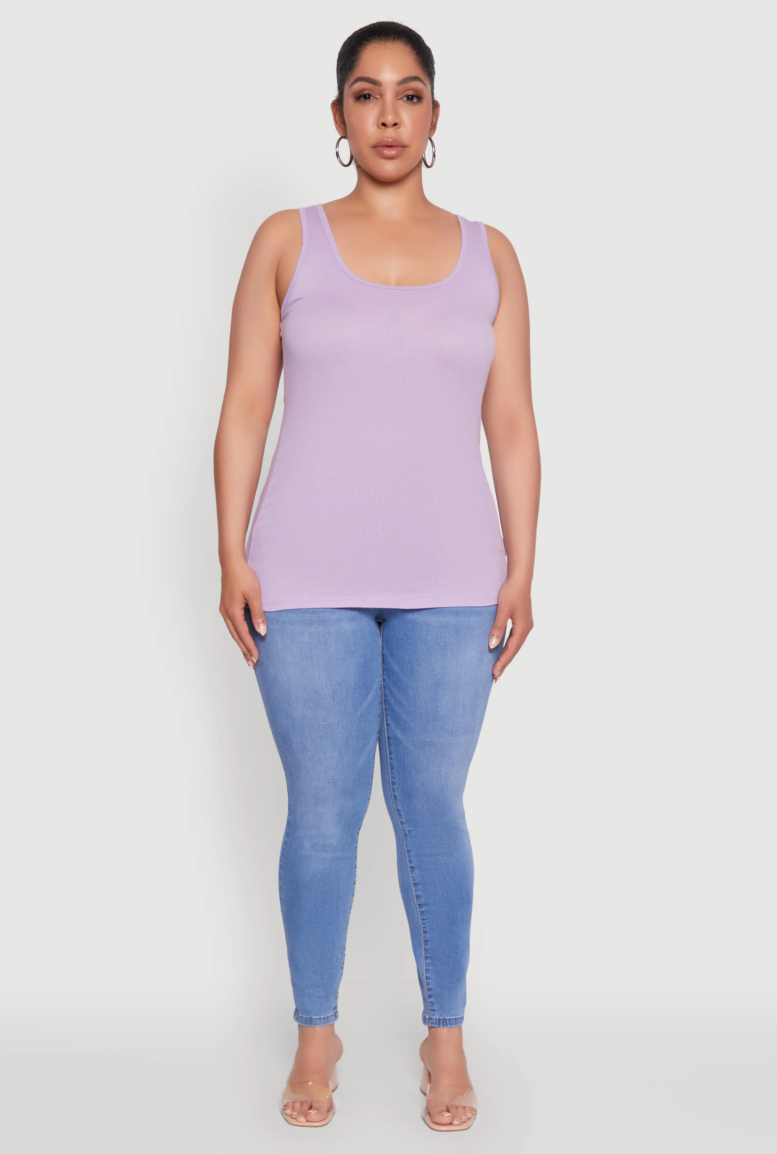 Plus Size Rib Knit Tank Top sold by Rainbow product image thumbnail 3