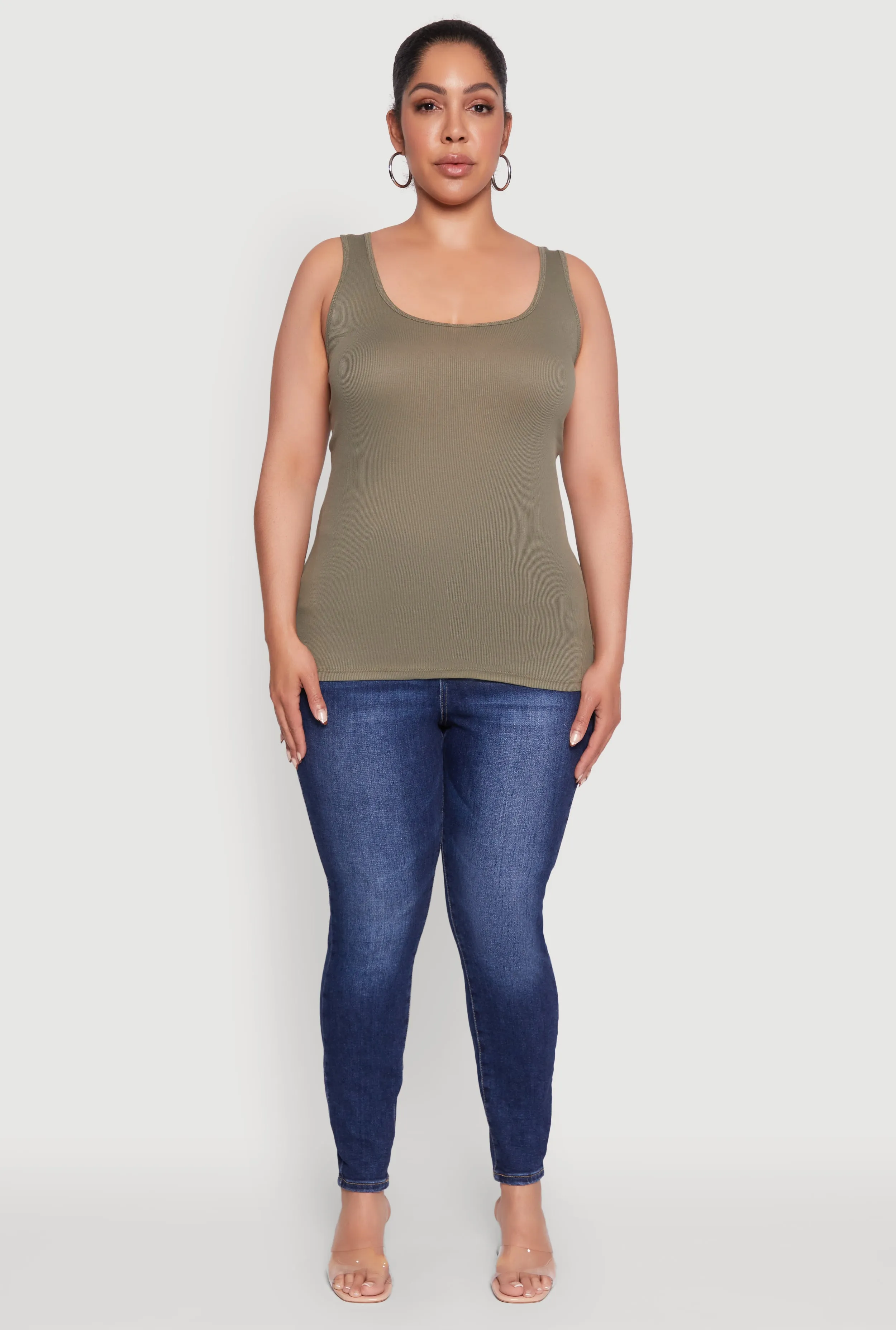 Plus Size Rib Knit Tank Top sold by Rainbow product image thumbnail 3