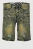 Boys Mineral Wash Distressed Whiskered Shorts sold by Rainbow