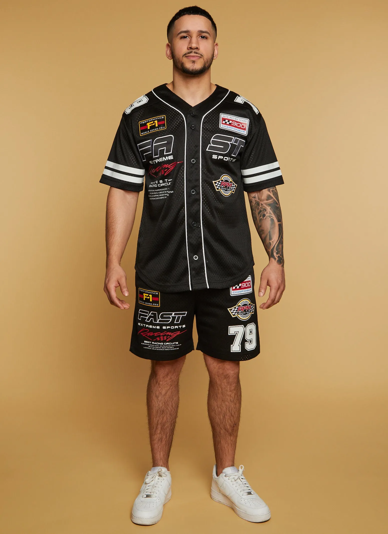 Mens 79 Racing Graphic Baseball Shirt sold by Rainbow product image thumbnail 2