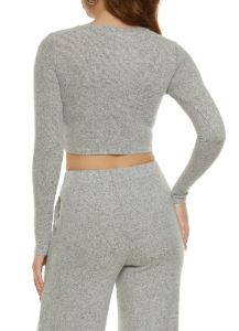 Brushed Knit Crew Neck Crop Top sold by Rainbow