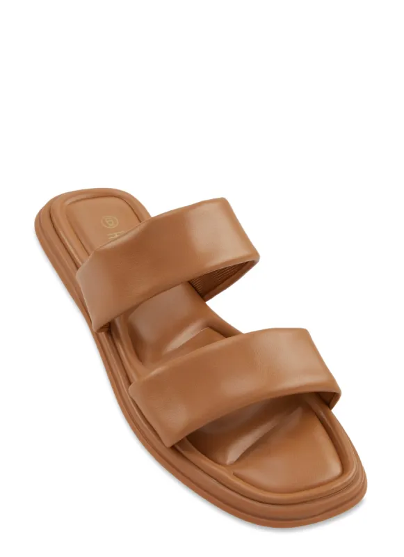 Open Toe Double Band Slide Sandals sold by Rainbow