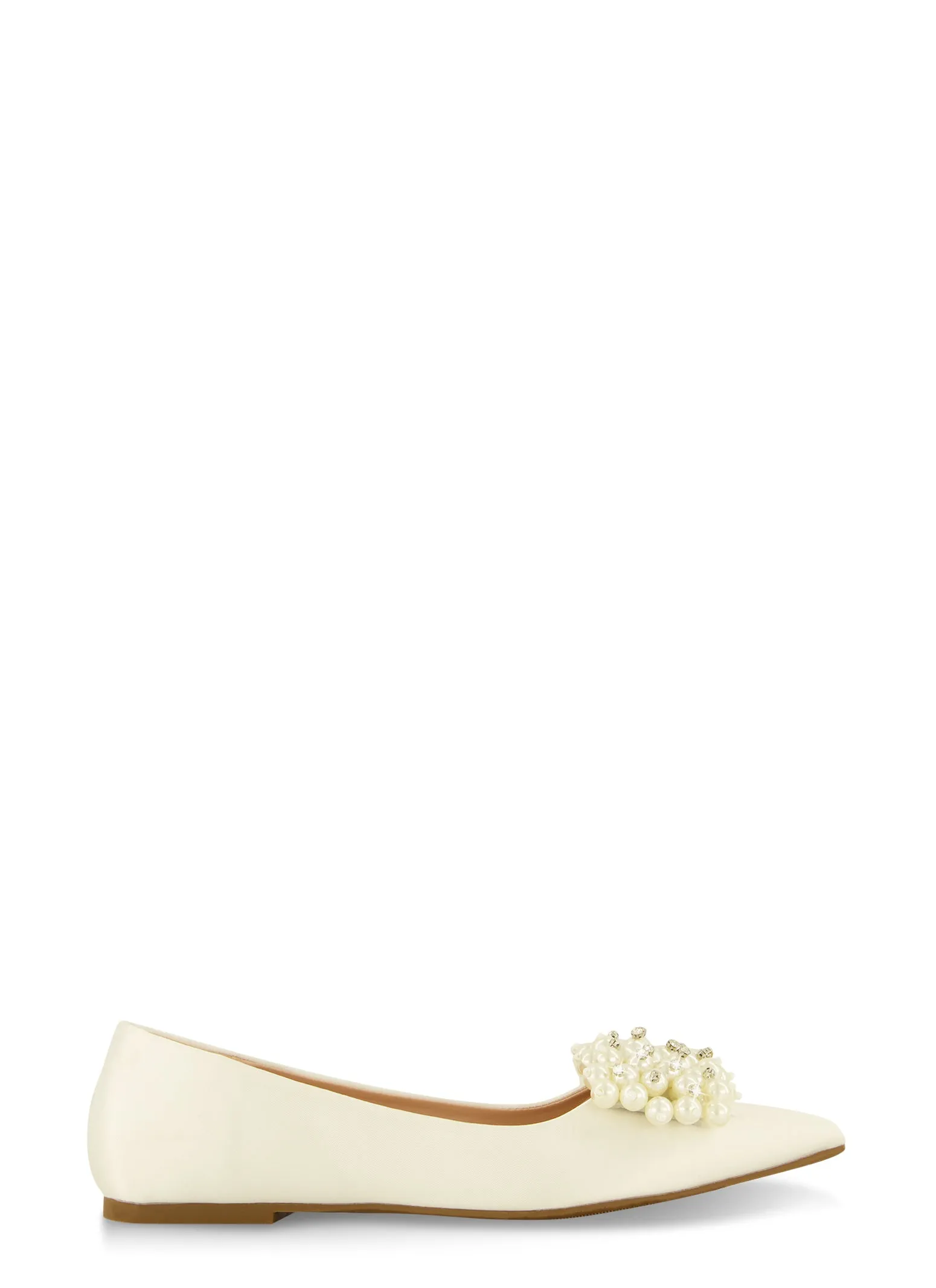 Faux Pearl Rhinestone Pointed Toe Flats sold by Rainbow product image thumbnail 2