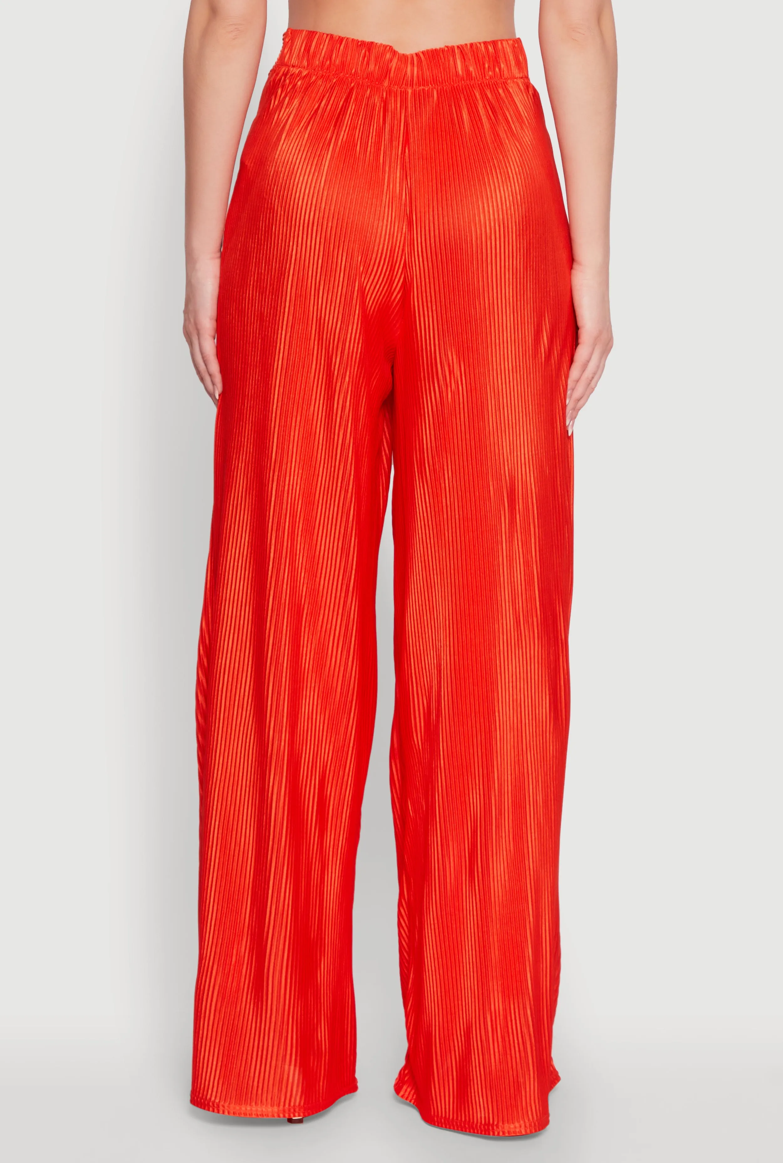 Stylish Plisse High Waisted Palazzo Pants with Twist Front Waist sold by Rainbow product image thumbnail 5