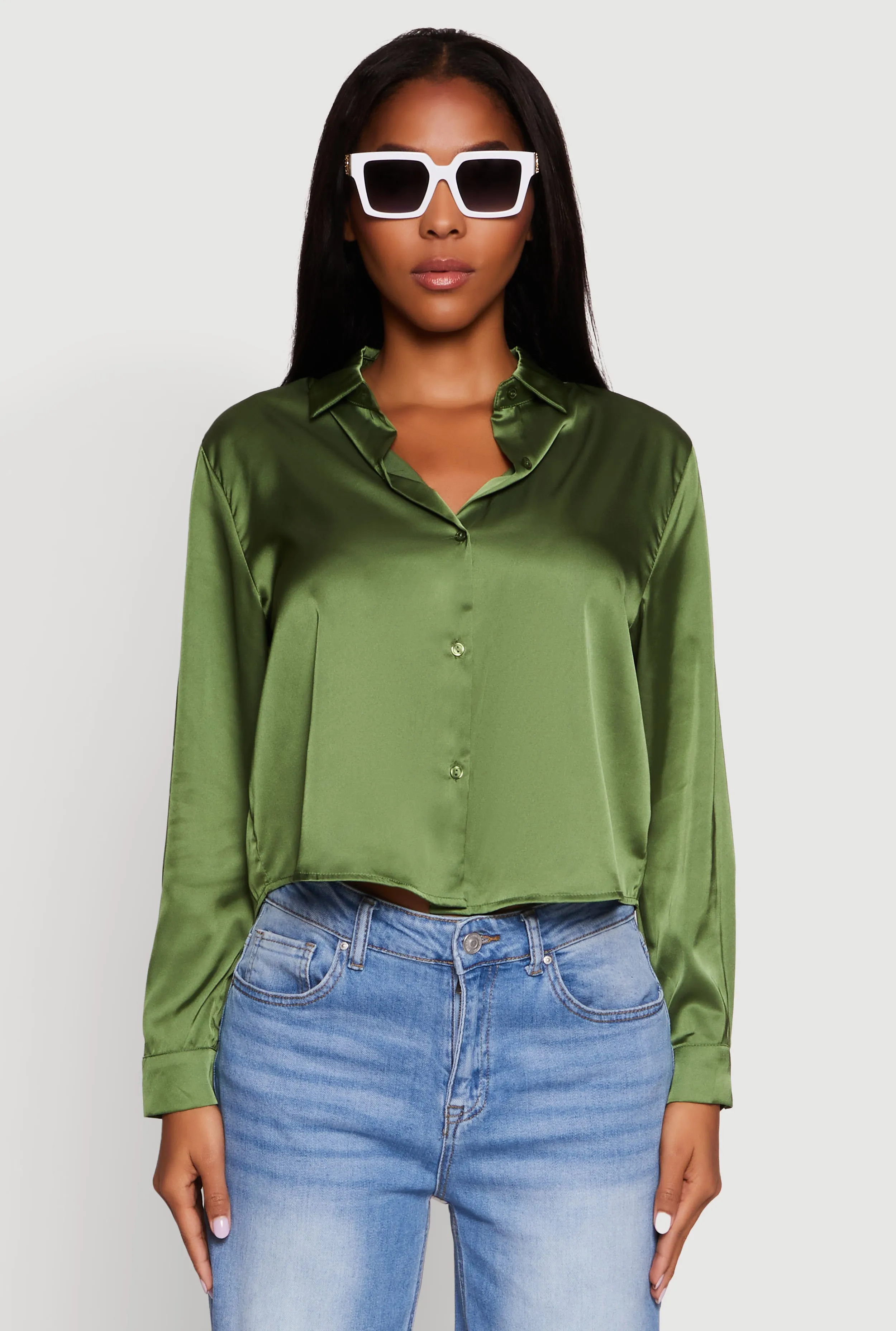 Satin Long Sleeve Shirt sold by Rainbow product image thumbnail 2