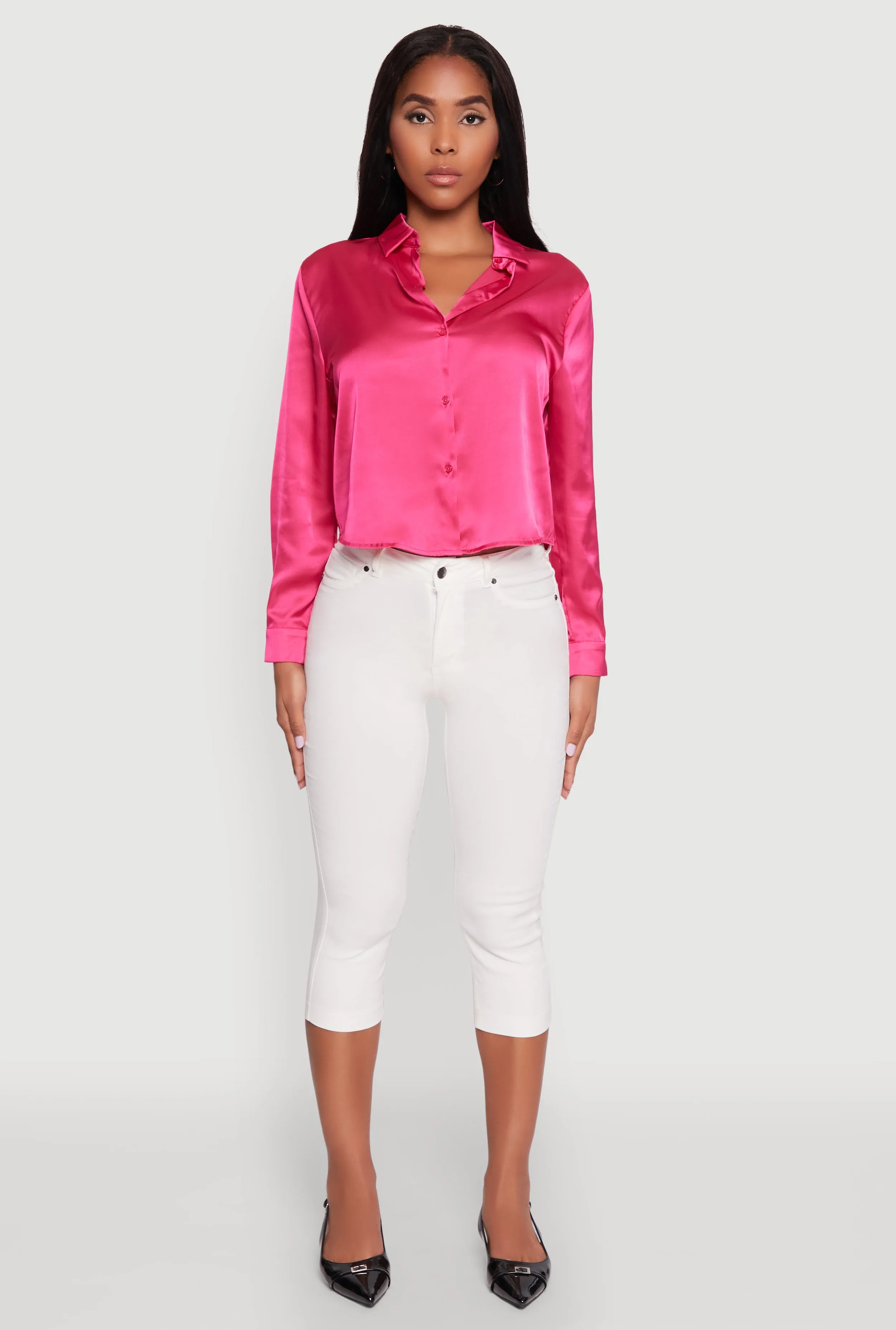 Satin Long Sleeve Shirt sold by Rainbow product image thumbnail 3