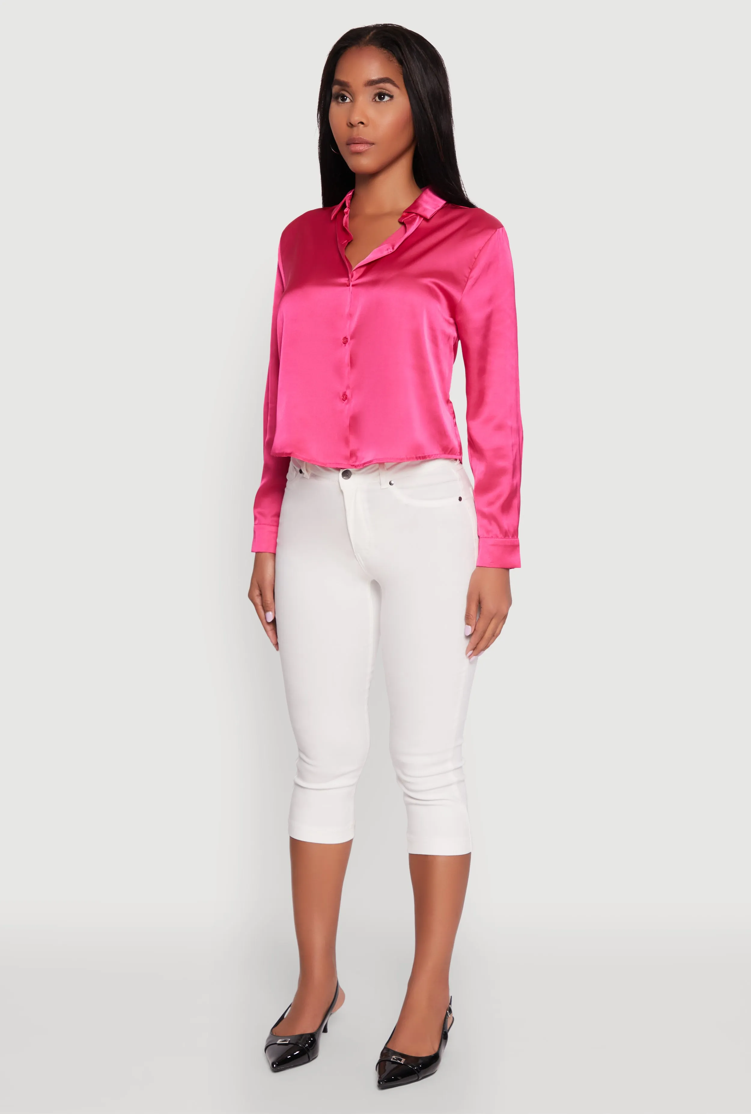 Satin Long Sleeve Shirt sold by Rainbow product image thumbnail 5