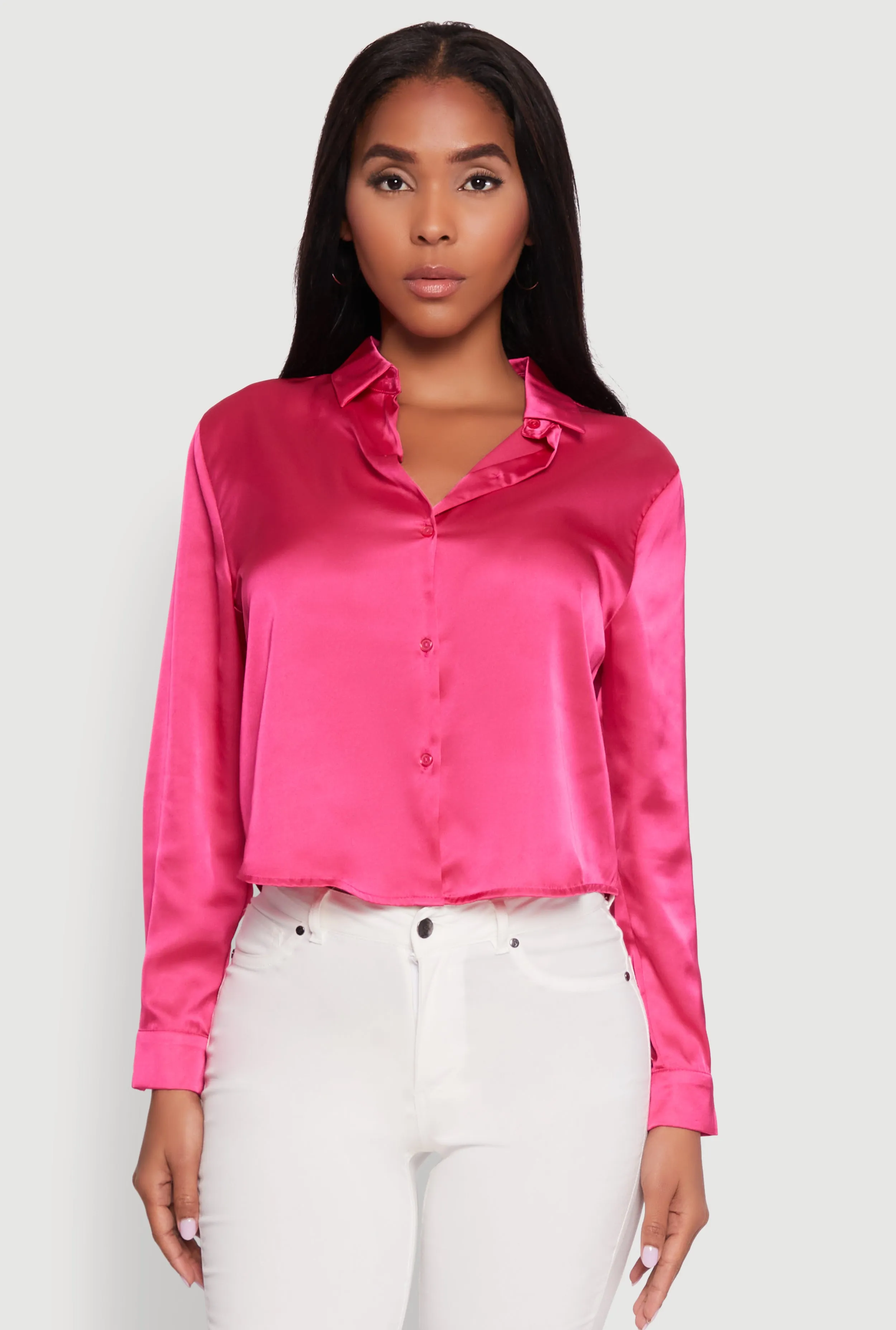 Satin Long Sleeve Shirt sold by Rainbow product image thumbnail 2