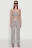 Trendy Striped Textured Knit Fold Over Tube Top sold by Rainbow