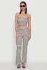Trendy Striped Textured Knit Fold Over Tube Top sold by Rainbow
