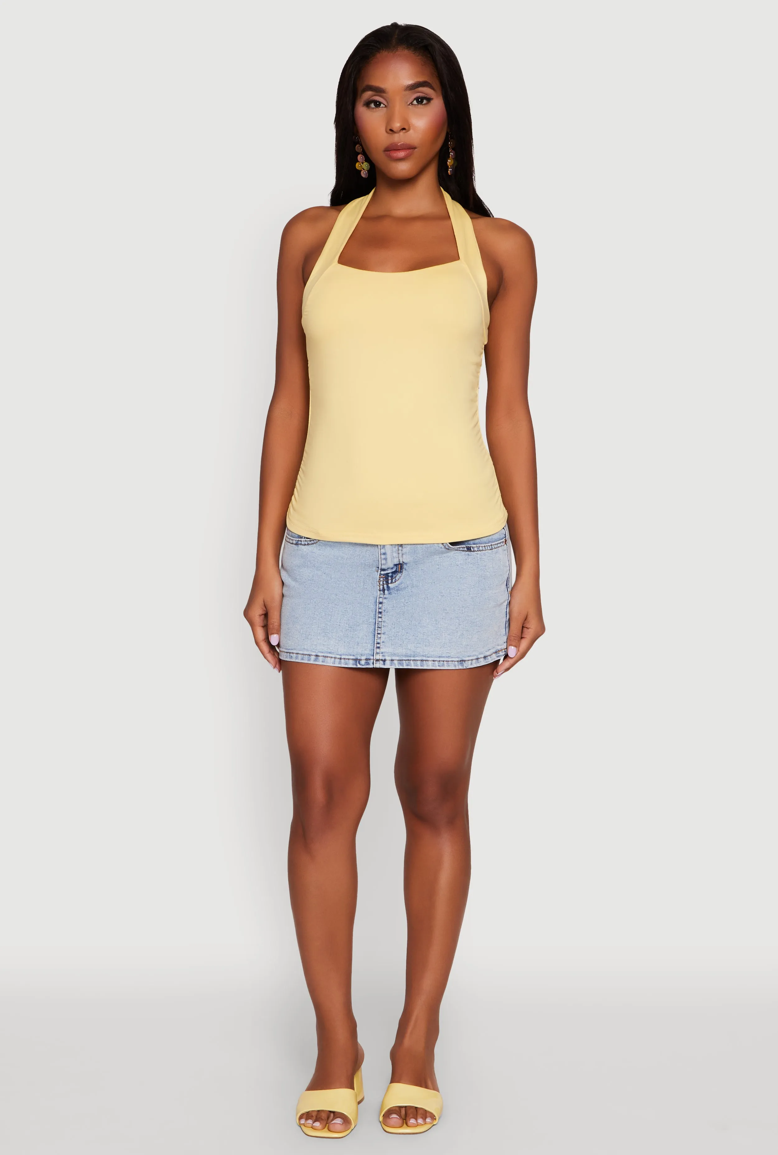 Elegant Ruched Halter Top sold by Rainbow