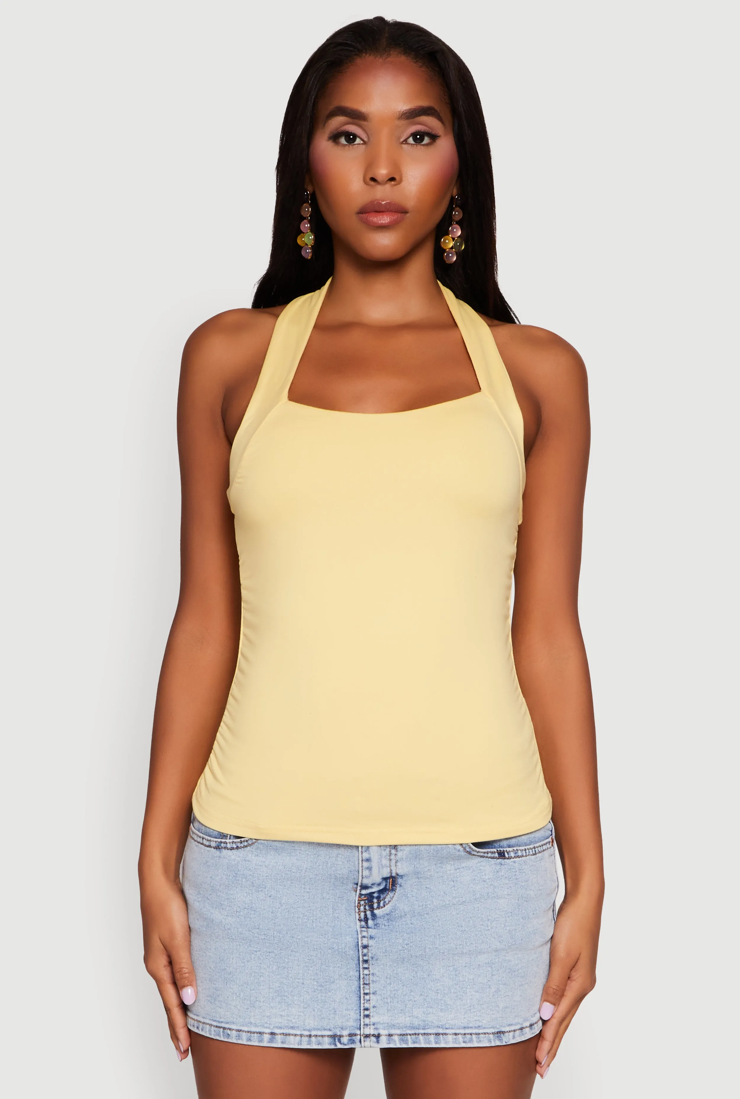 Elegant Ruched Halter Top sold by Rainbow product image thumbnail 2