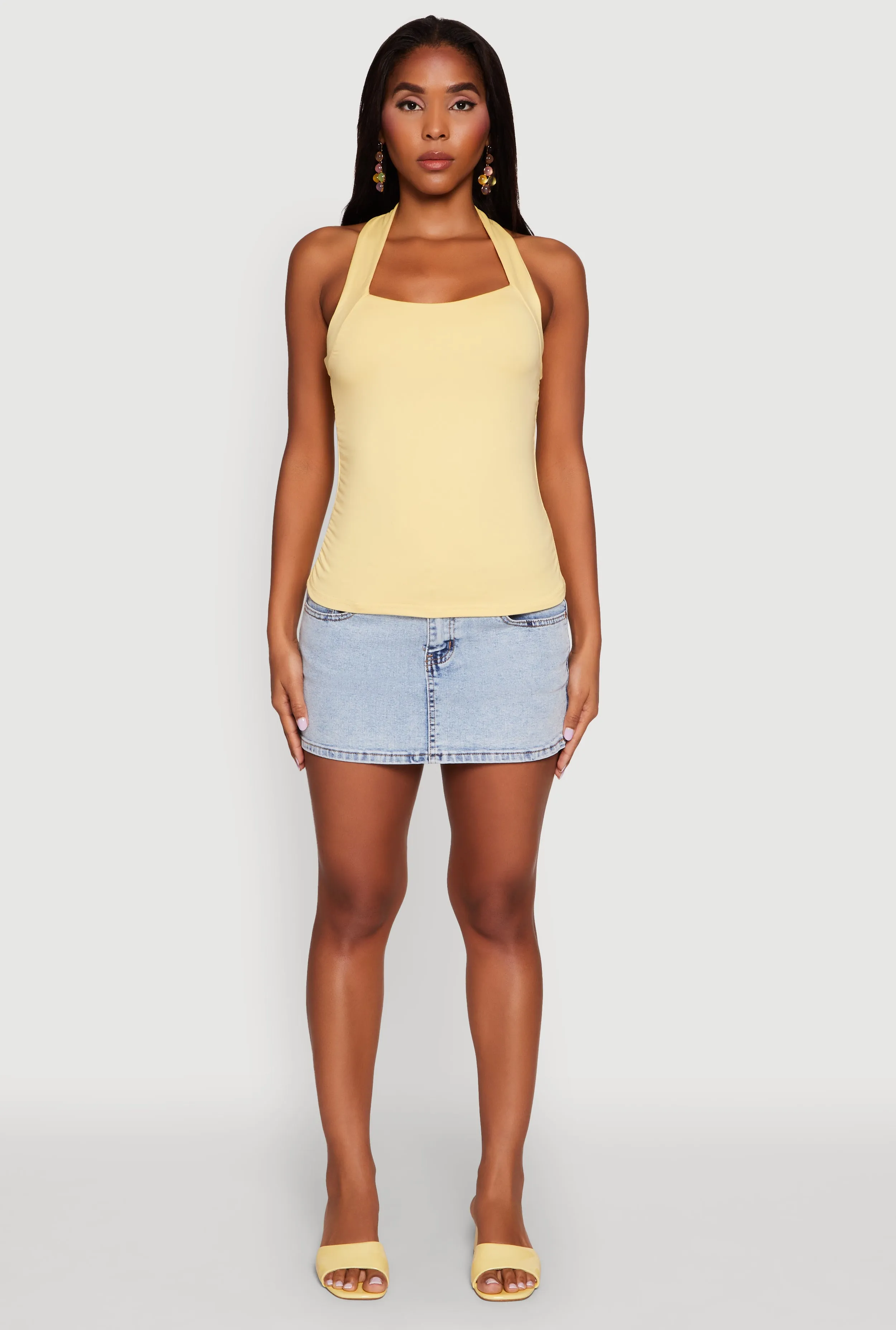 Elegant Ruched Halter Top sold by Rainbow product image thumbnail 3