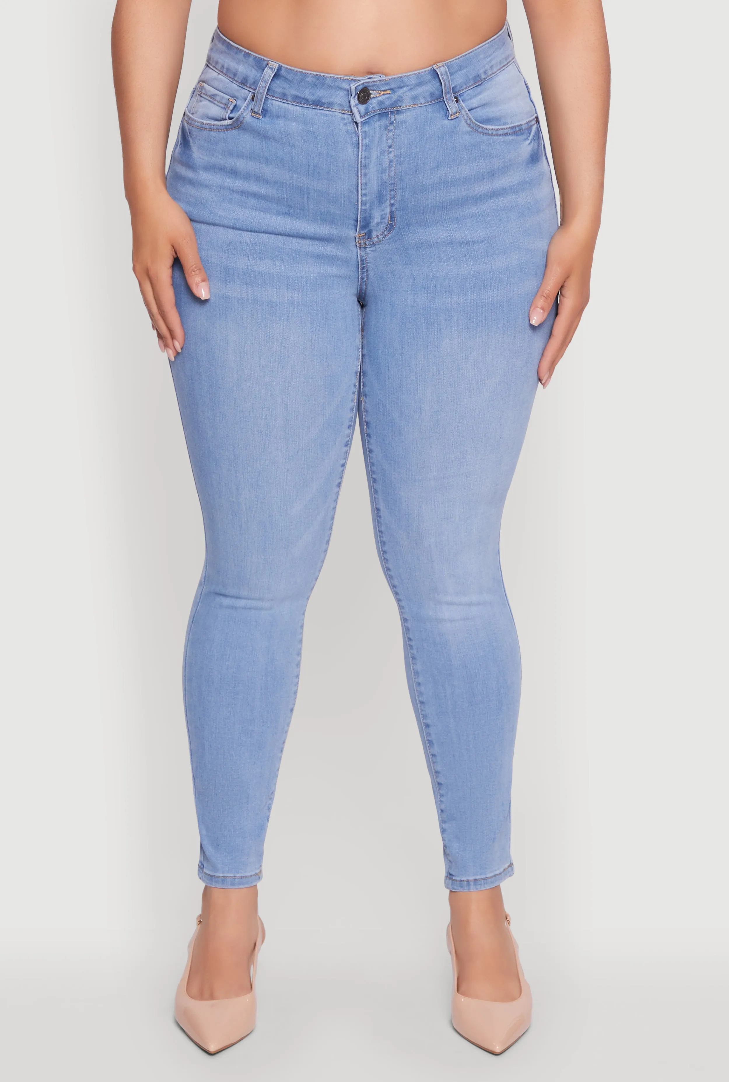 Plus Size WAX Stylish High Waisted Skinny Jeans sold by Rainbow product image thumbnail 5