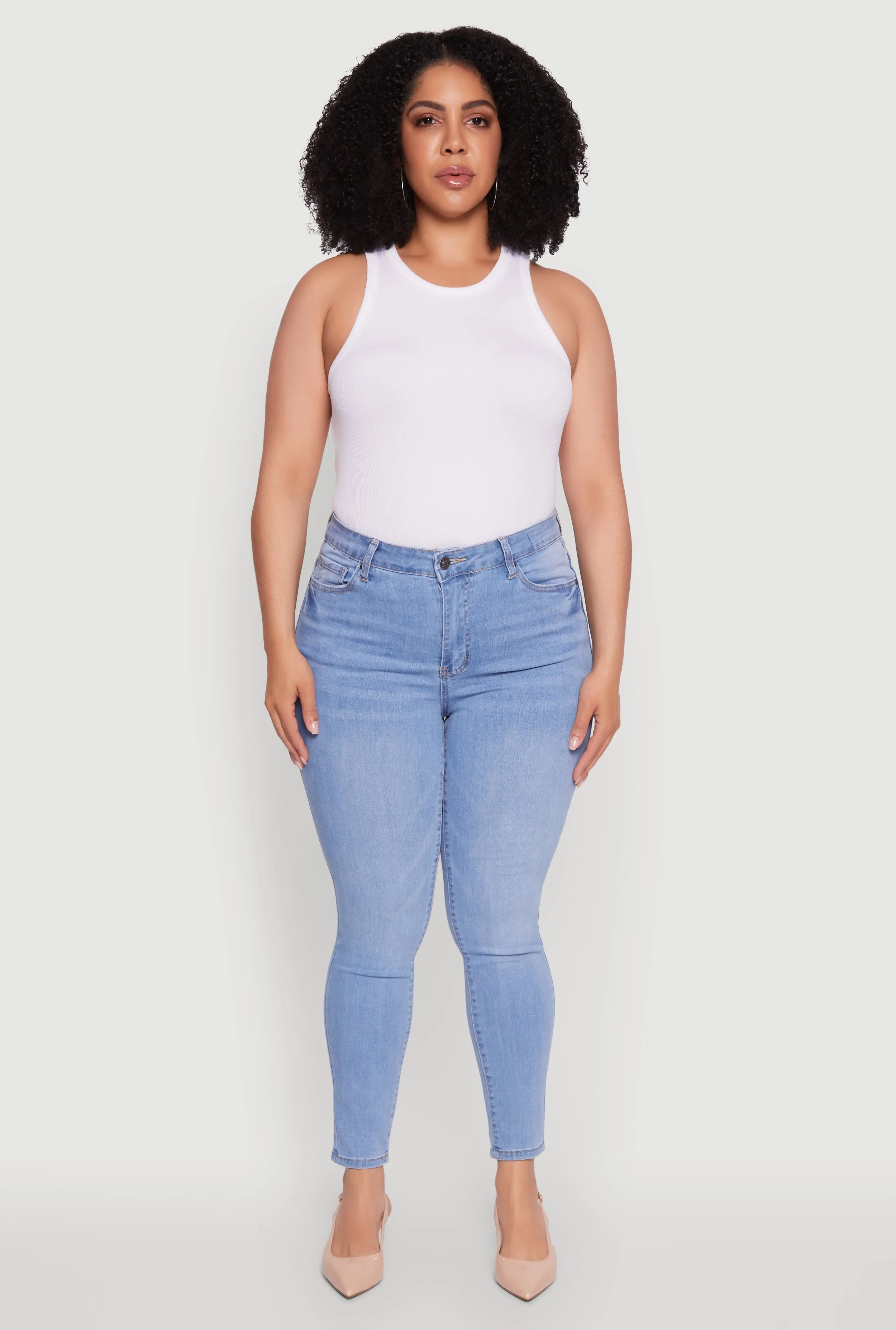 Plus Size WAX Stylish High Waisted Skinny Jeans sold by Rainbow product image thumbnail 2
