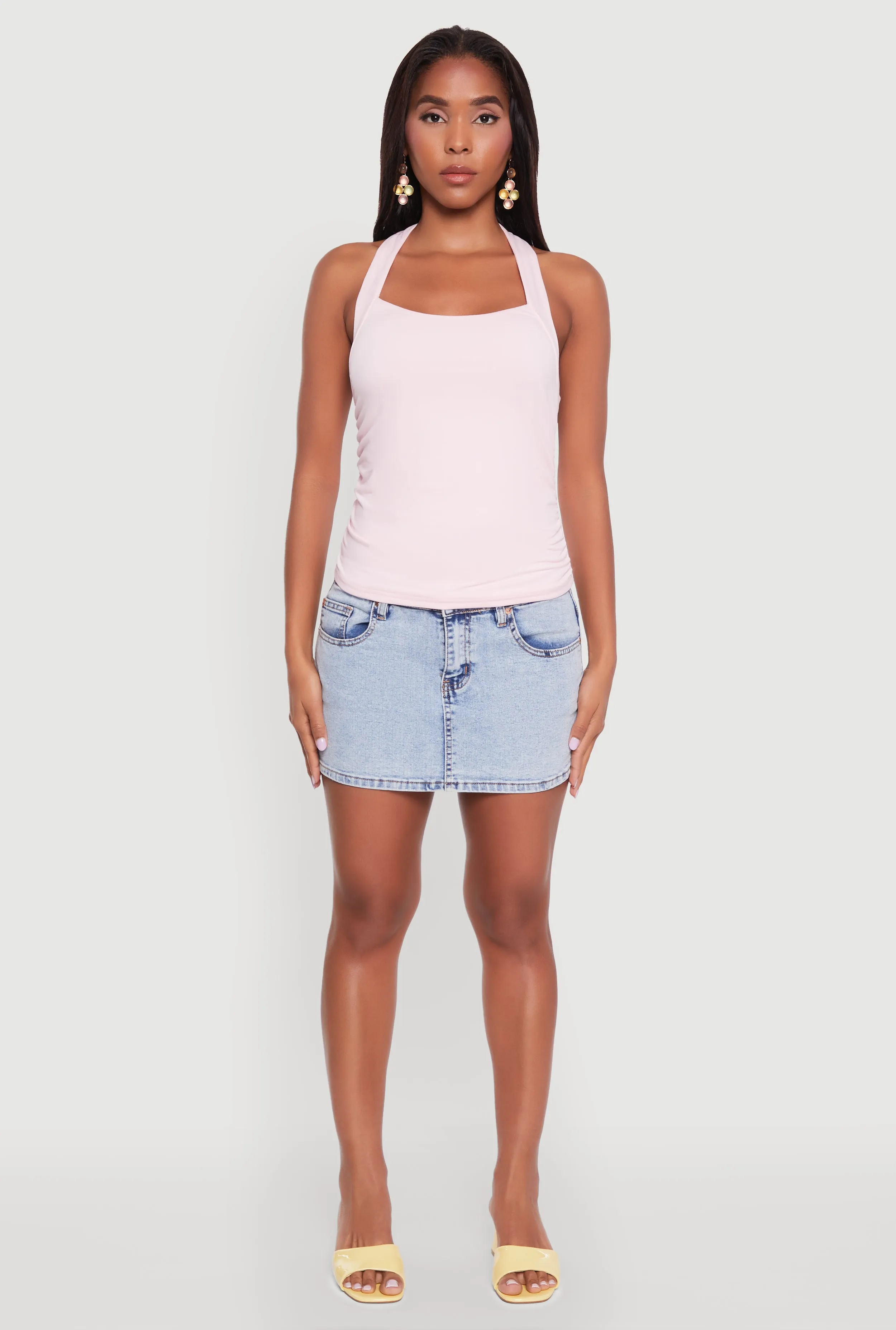 Elegant Ruched Halter Top sold by Rainbow product image thumbnail 3