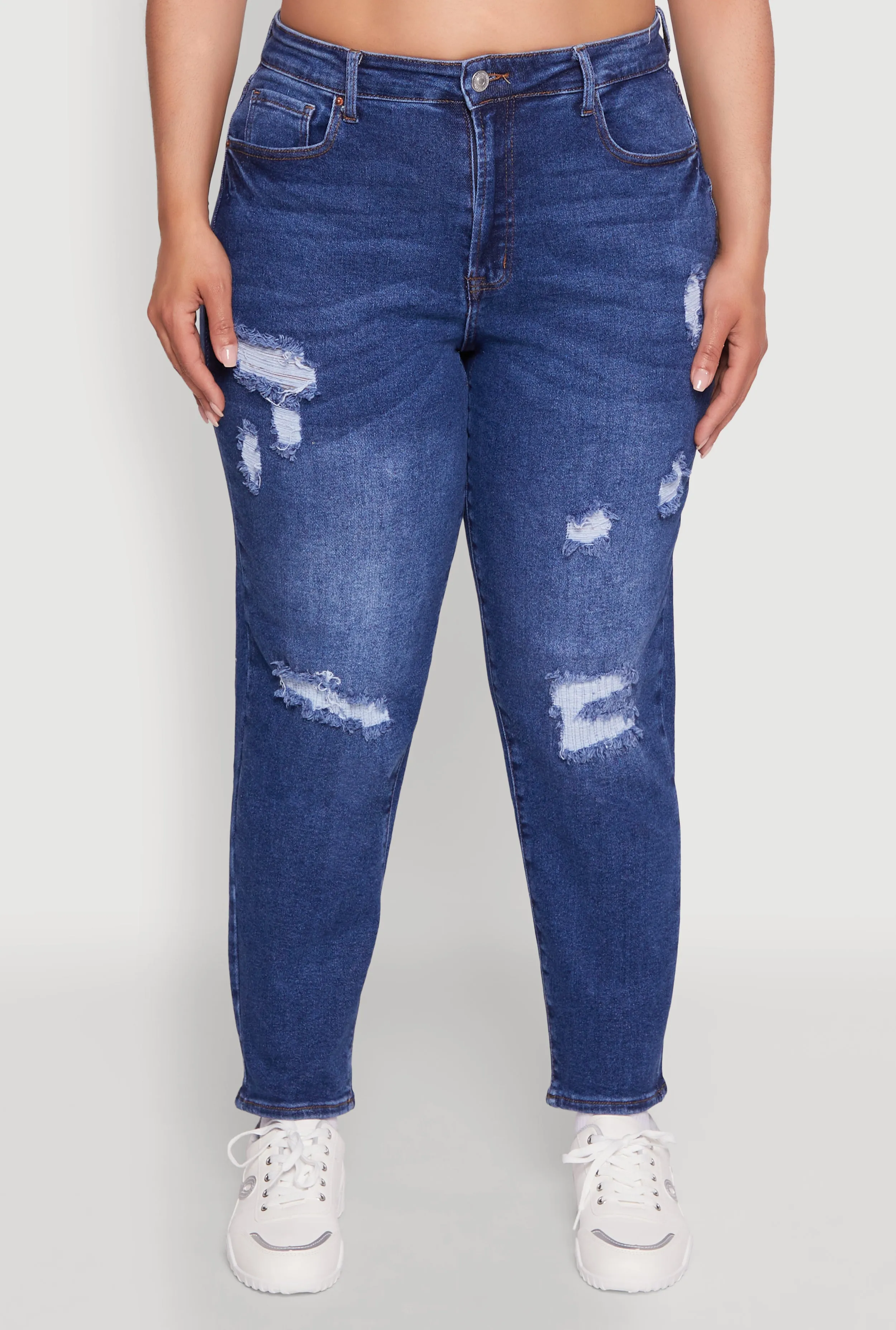 Plus Size WAX High Waist Distressed Jeans sold by Rainbow product image thumbnail 5