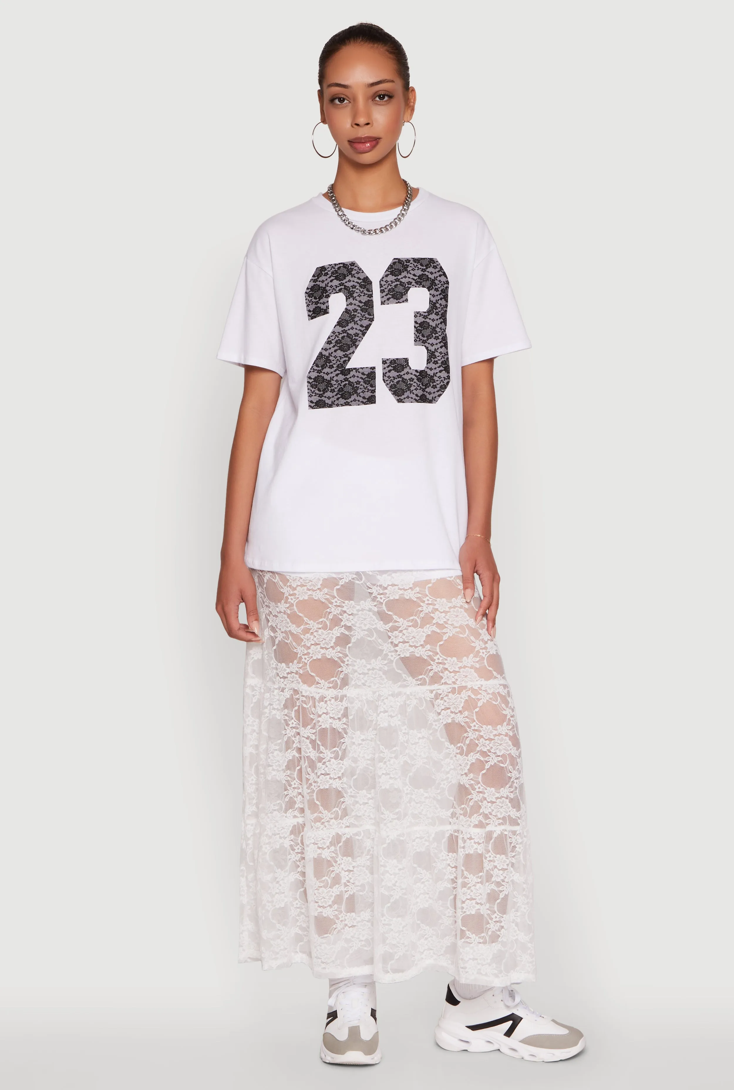 Stylish 23 Crew Neck Short Sleeve Tee sold by Rainbow product image thumbnail 3