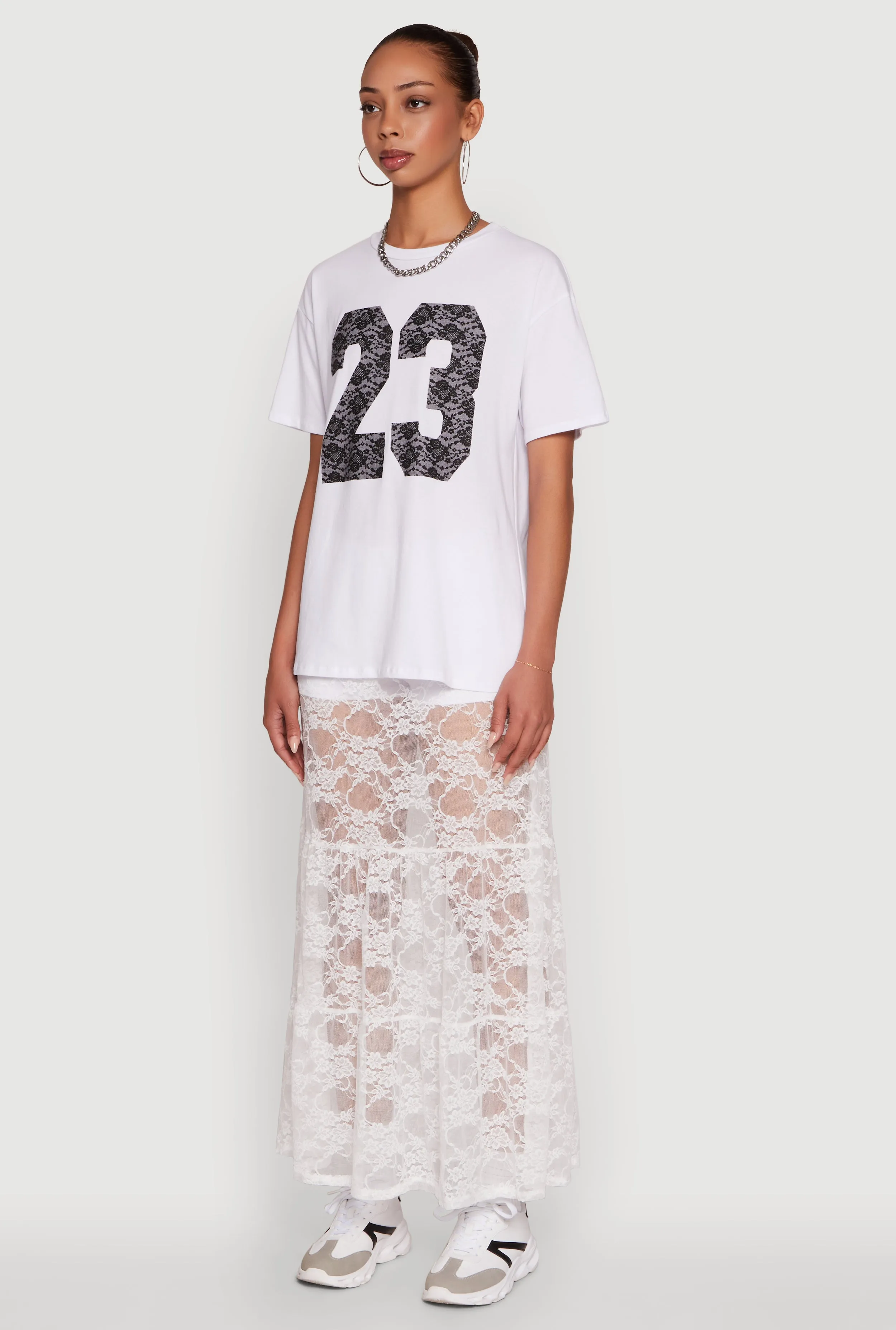 Stylish 23 Crew Neck Short Sleeve Tee sold by Rainbow product image thumbnail 5