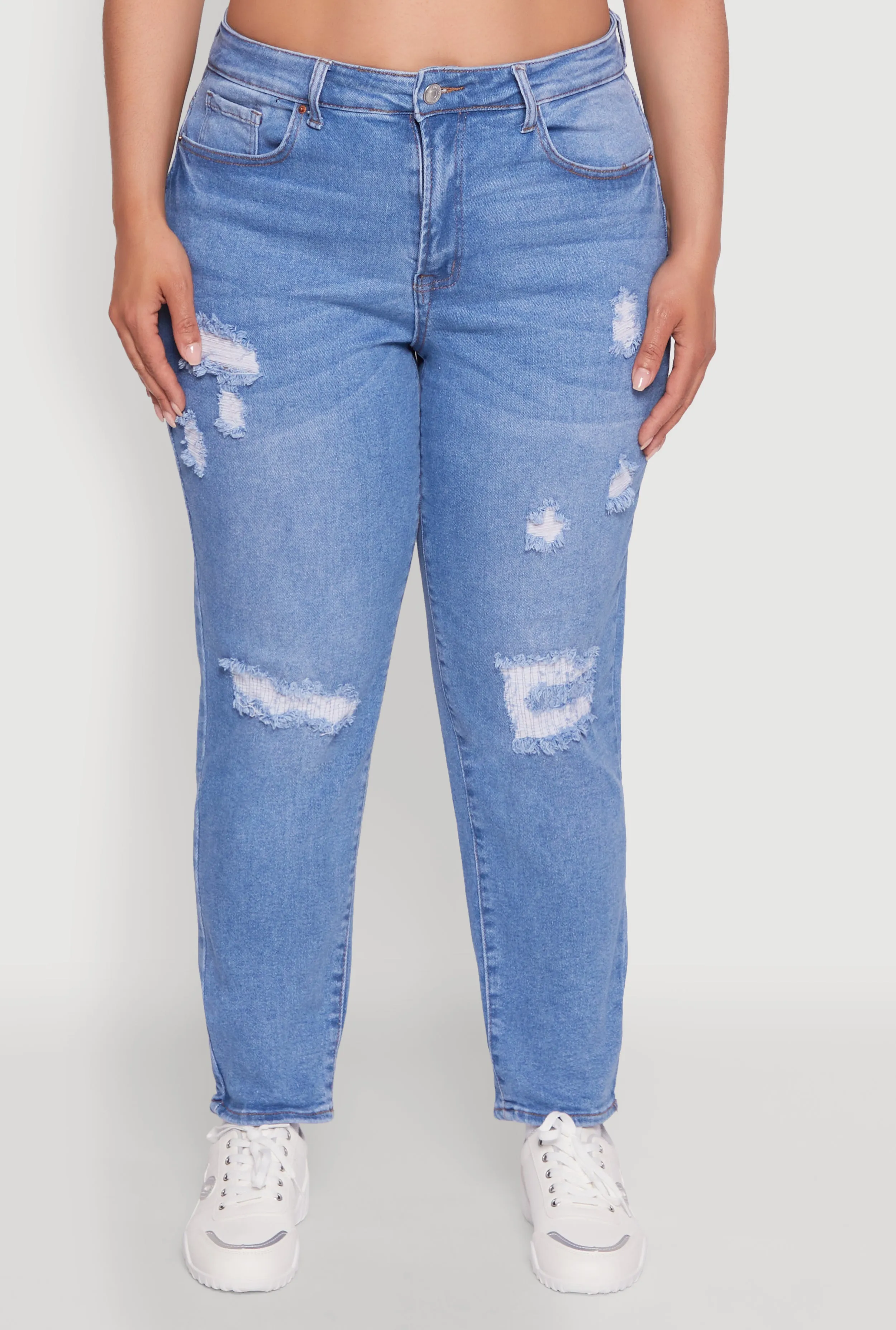 Plus Size WAX High Waist Distressed Jeans sold by Rainbow product image thumbnail 5