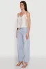 V-Neck Lace Trim Cropped Cami sold by Rainbow