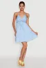 Tiered Sleeveless Mini Dress with Crochet Details sold by Rainbow