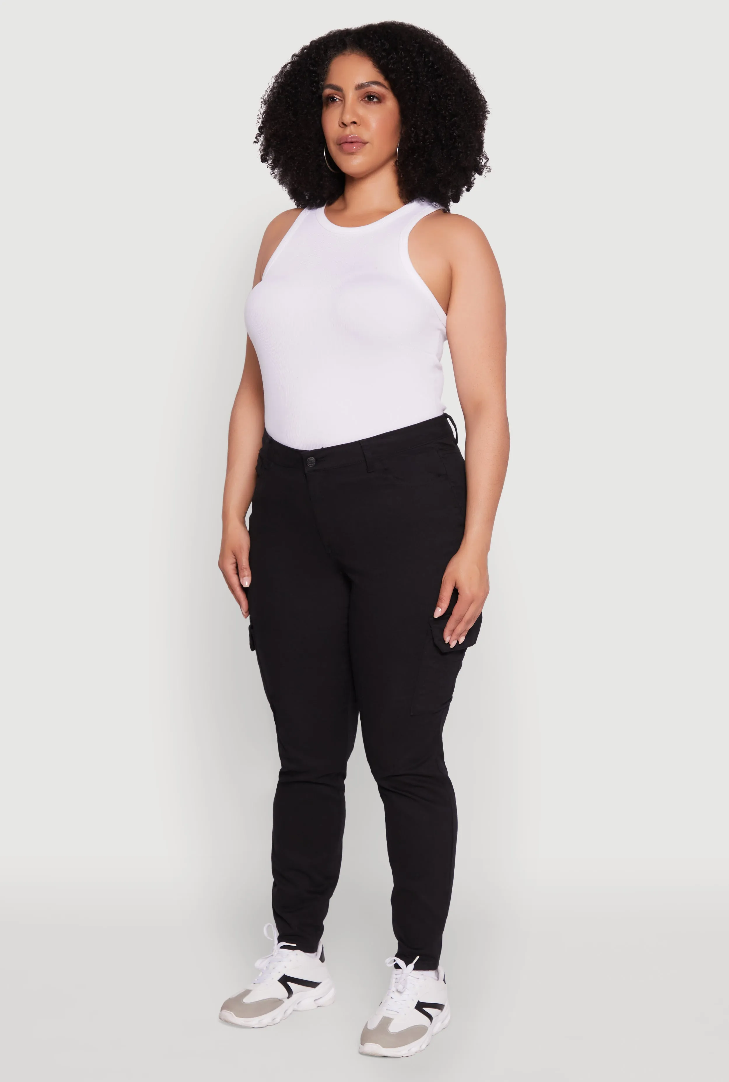 Plus Size WAX Stylish Twill Skinny Cargo Pants sold by Rainbow product image thumbnail 3