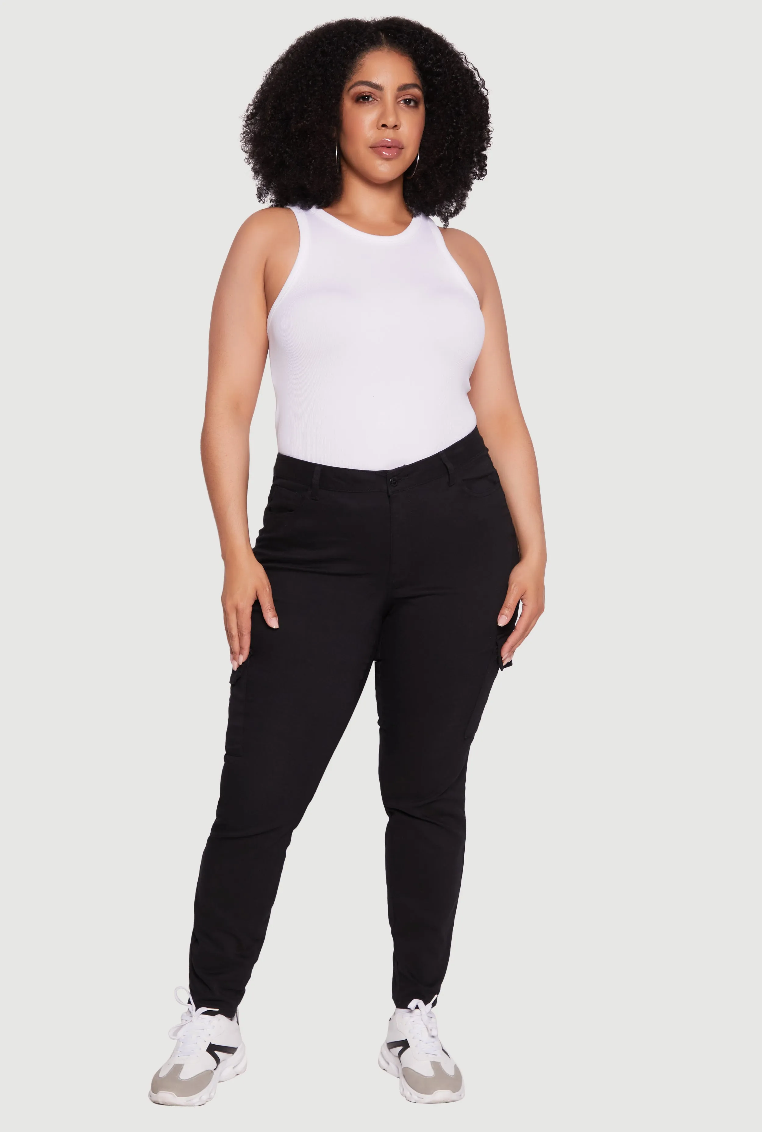 Plus Size WAX Stylish Twill Skinny Cargo Pants sold by Rainbow product image thumbnail 2