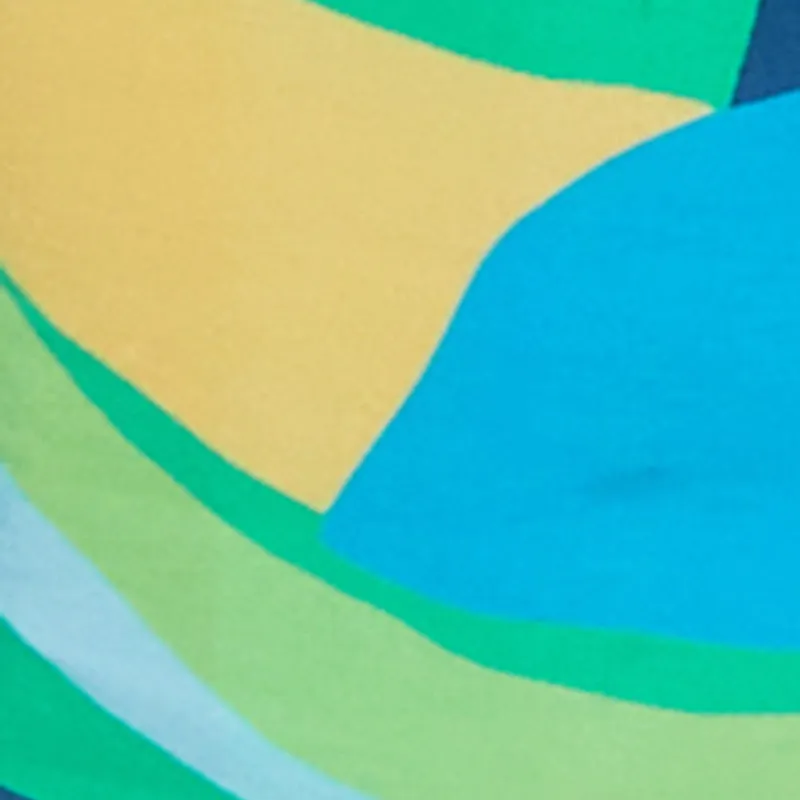 Stylish Crepe Knit Geometric Print Tie Front Crop Top sold by Rainbow product image thumbnail 4