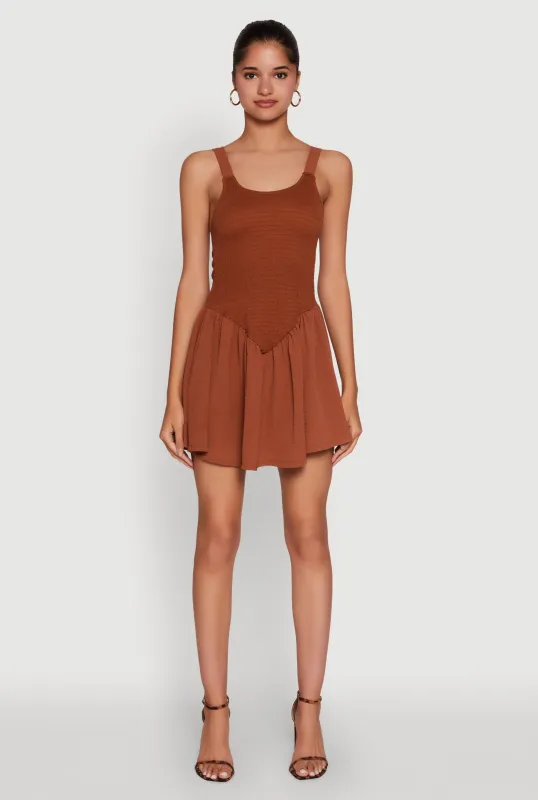 Chic Scoop Neck Sleeveless Skater Dress sold by Rainbow