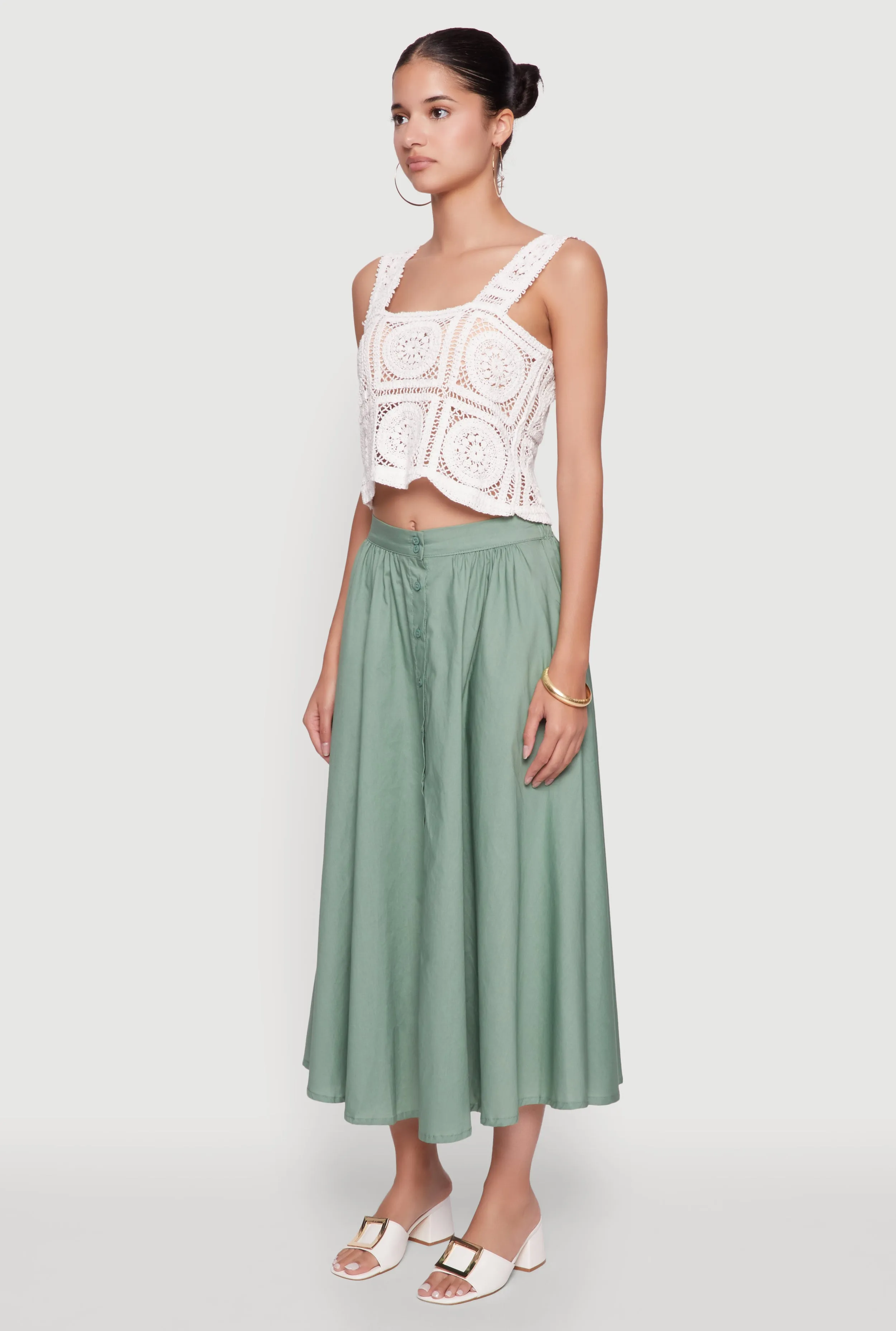 Chic Crochet Cropped Tank Top sold by Rainbow product image thumbnail 5