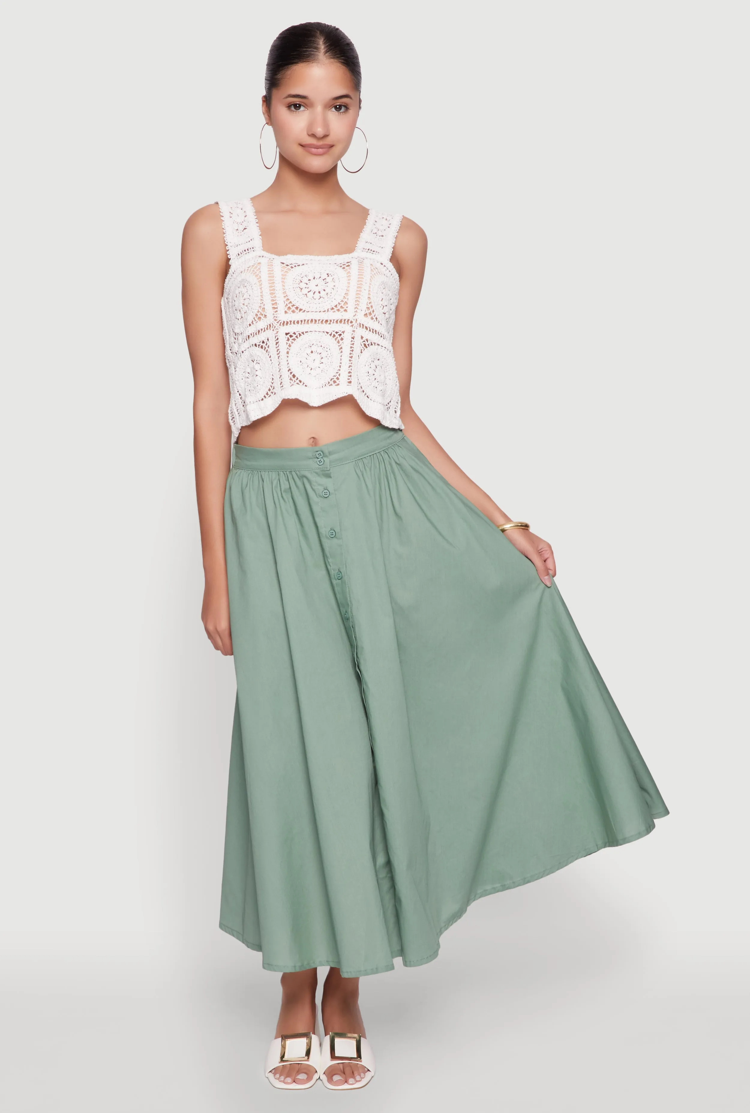 Chic Crochet Cropped Tank Top sold by Rainbow product image thumbnail 3