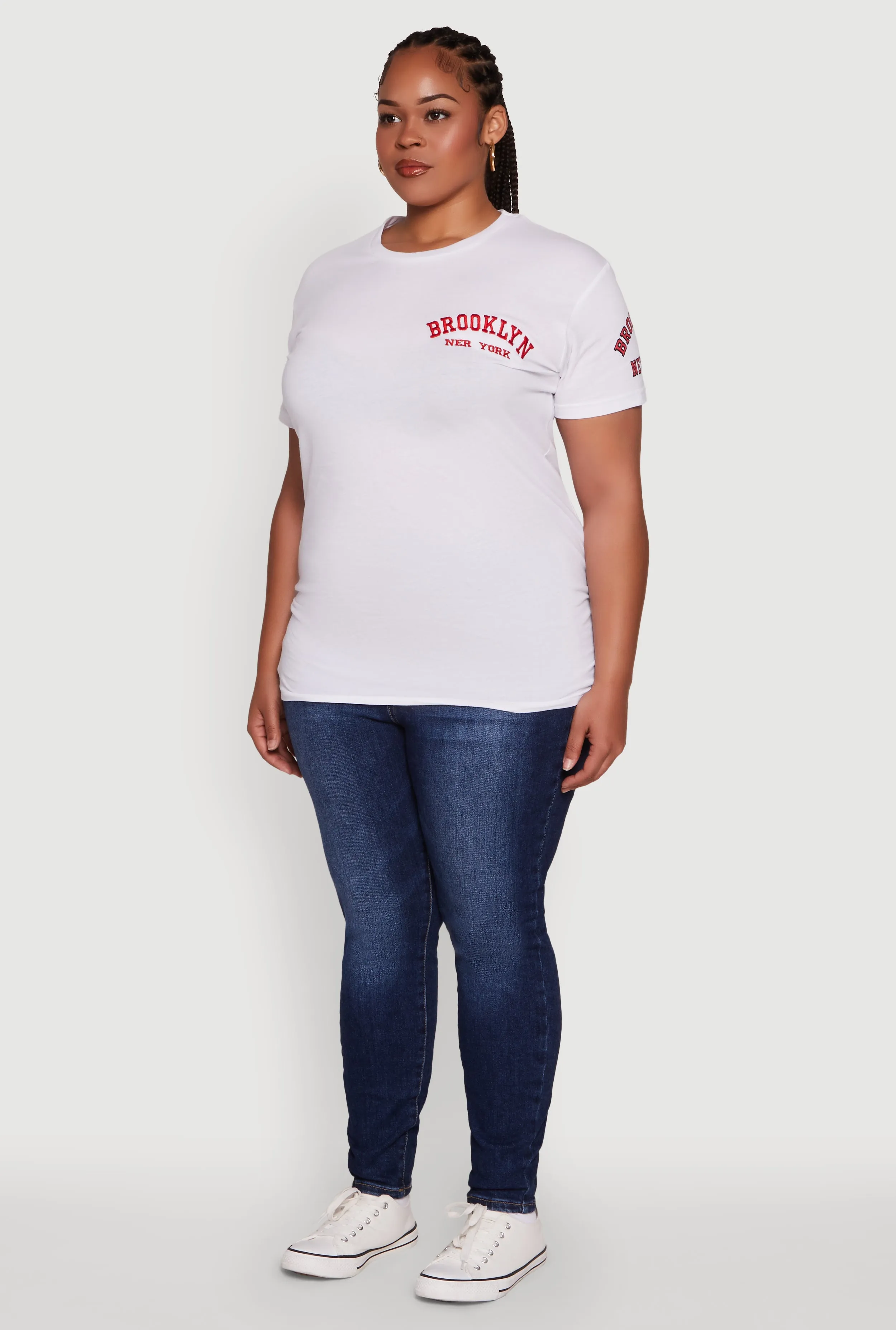 Plus Size Brooklyn New York Crew Neck Short Sleeve Top sold by Rainbow product image thumbnail 5