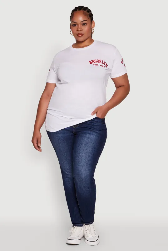 Plus Size Brooklyn New York Crew Neck Short Sleeve Top sold by Rainbow