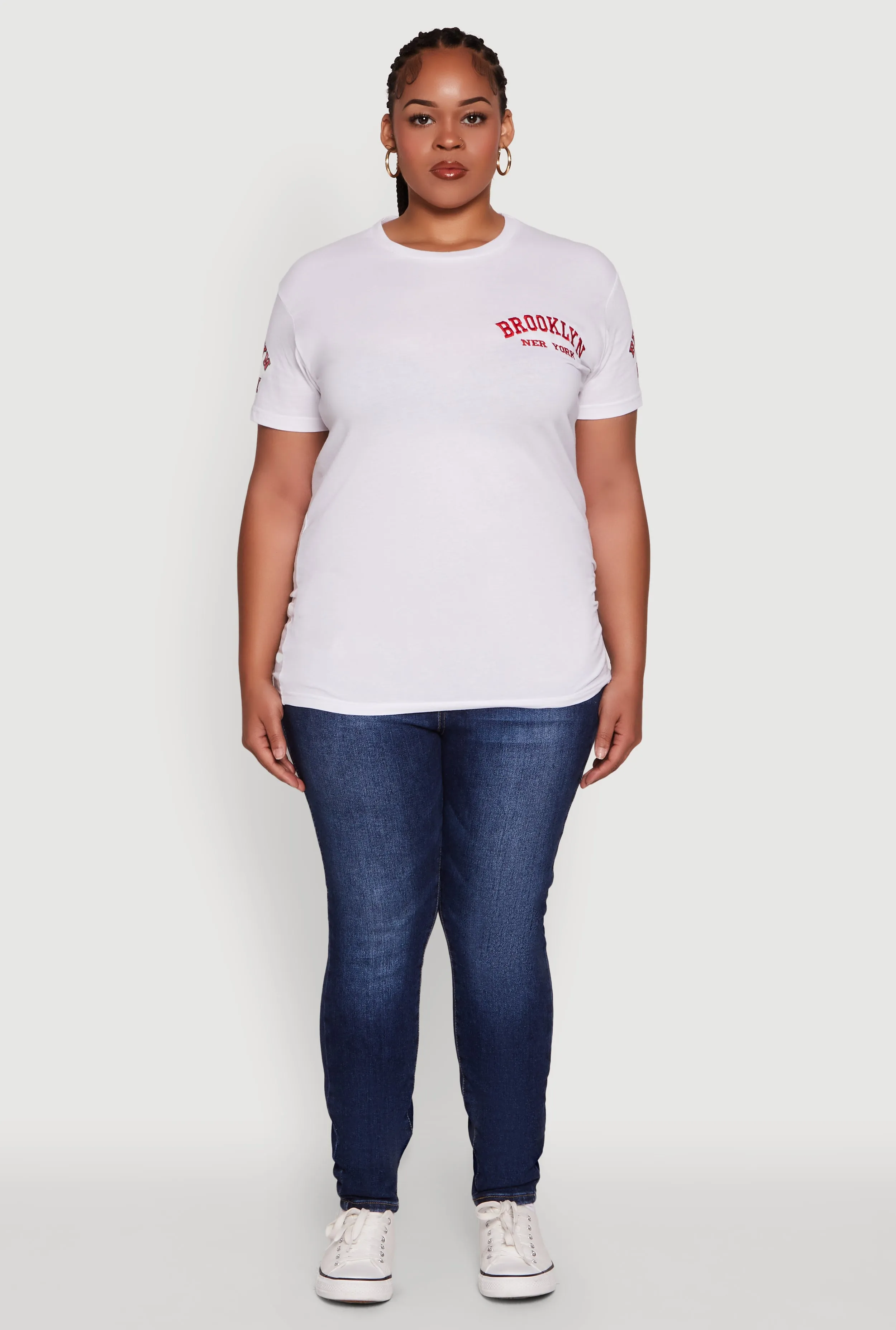 Plus Size Brooklyn New York Crew Neck Short Sleeve Top sold by Rainbow product image thumbnail 3