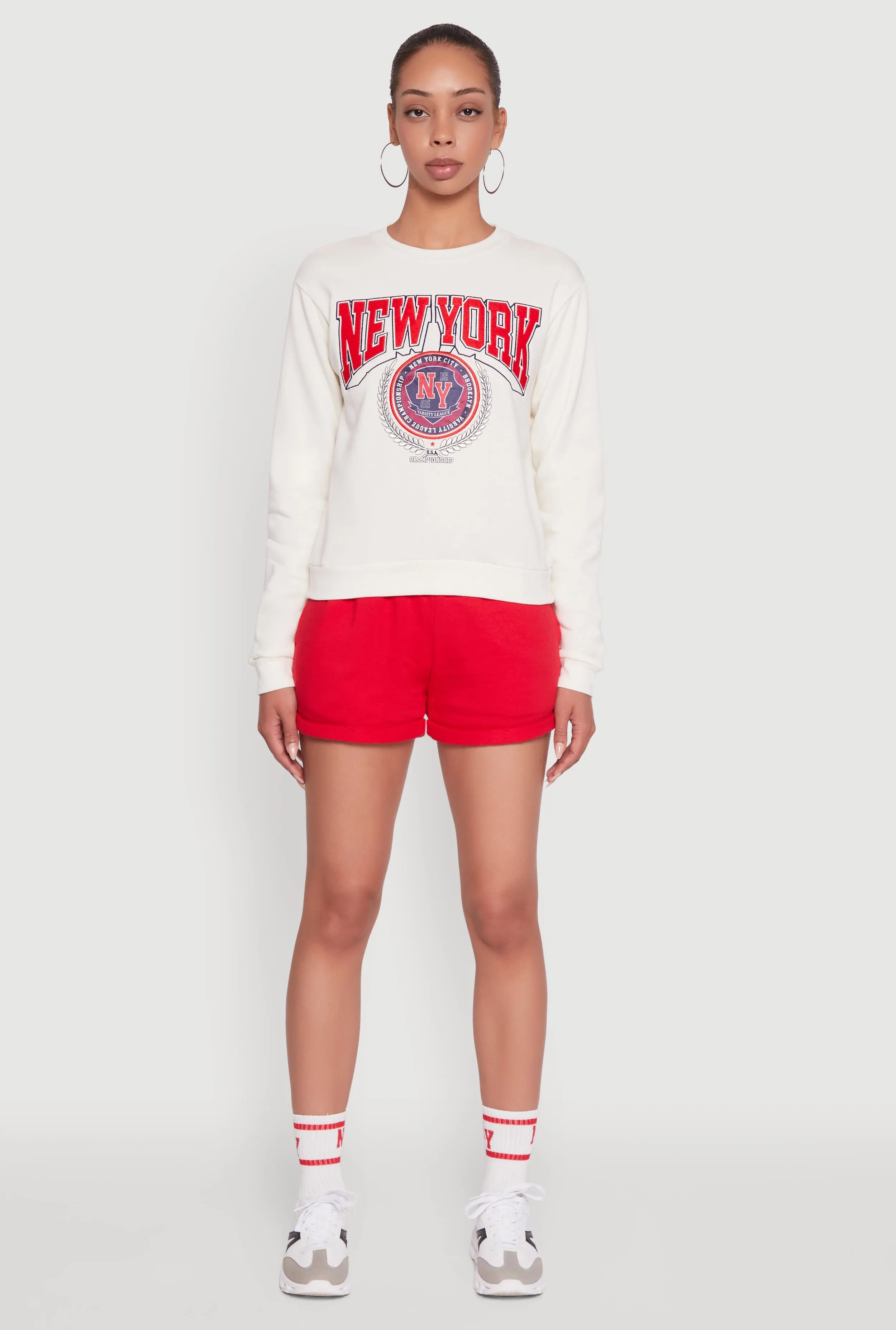 New York Graphic Sweatshirt and Sweatshorts with Socks Set sold by Rainbow product image thumbnail 2