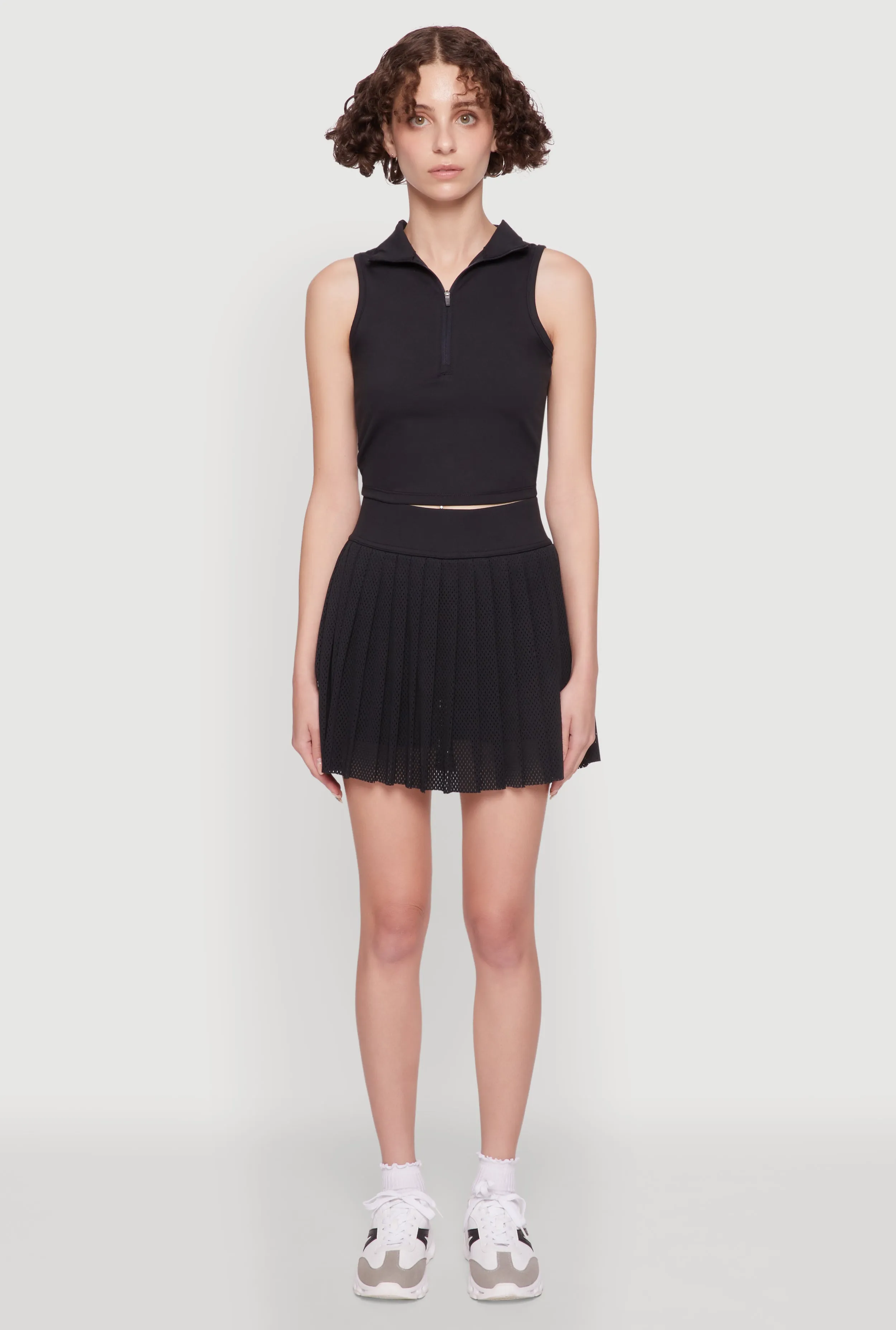 Stylish Zip Front Jersey Mesh Back Polo Top sold by Rainbow product image thumbnail 3