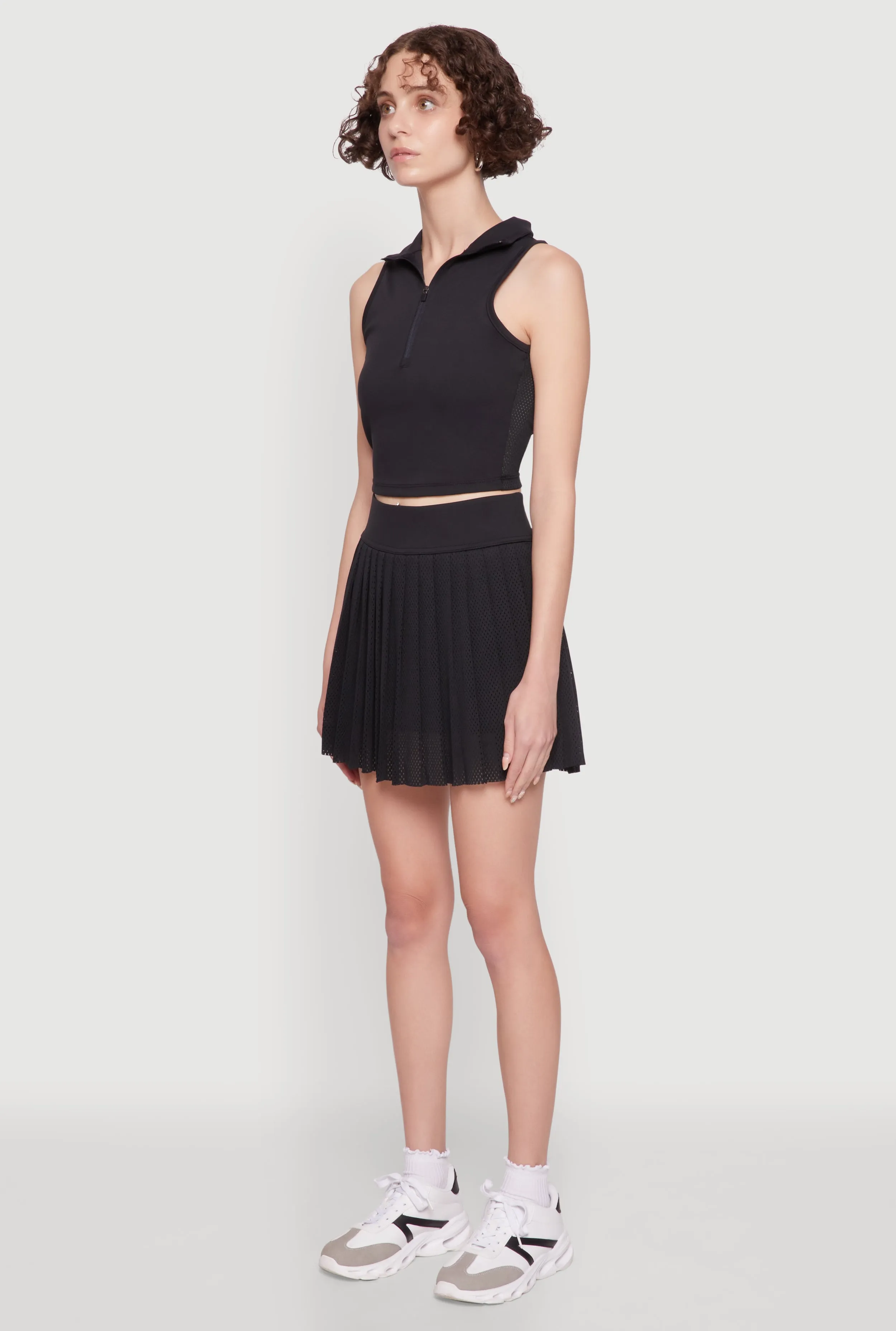 Stylish Zip Front Jersey Mesh Back Polo Top sold by Rainbow product image thumbnail 5