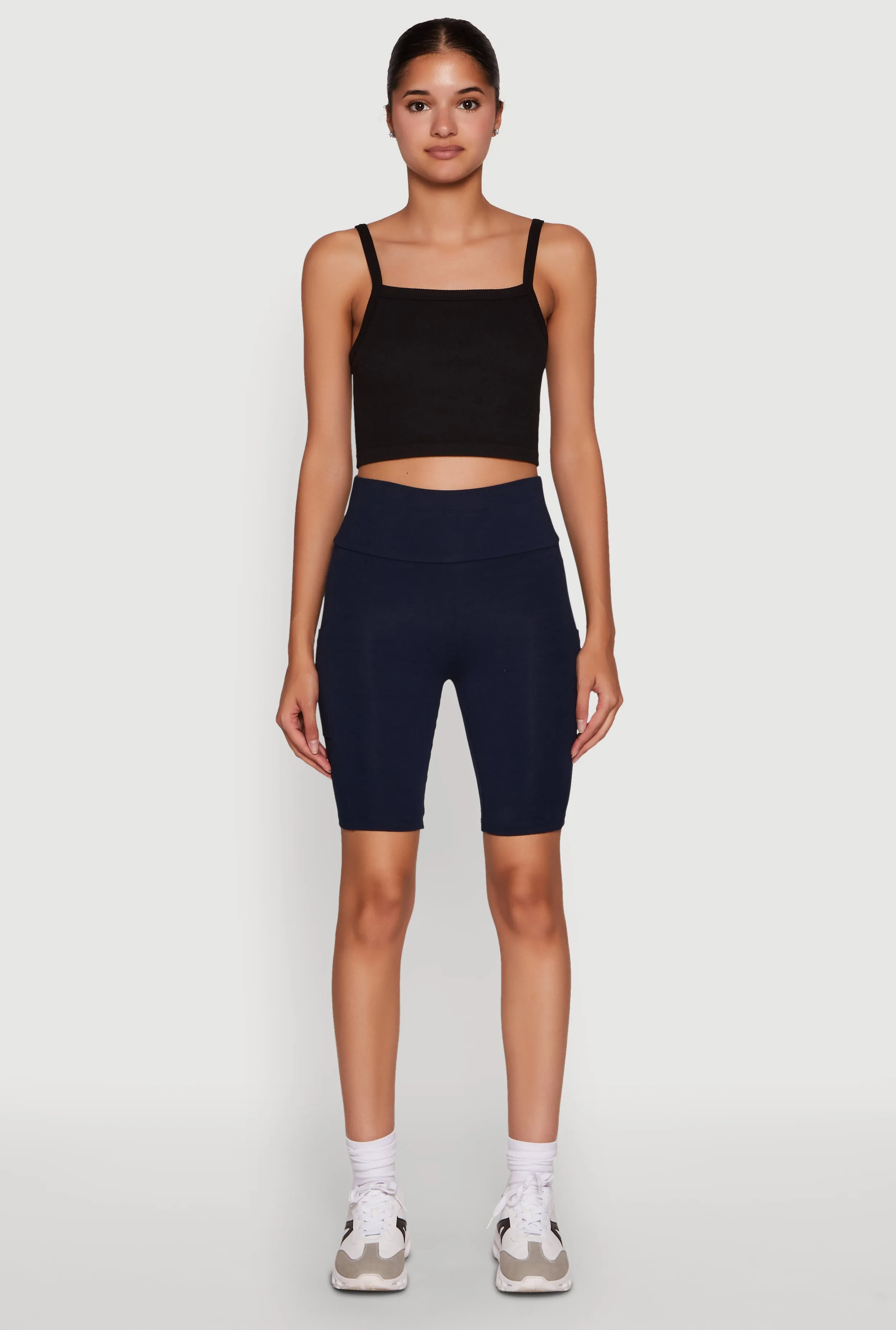 High Waisted Side Pocket Biker Shorts sold by Rainbow