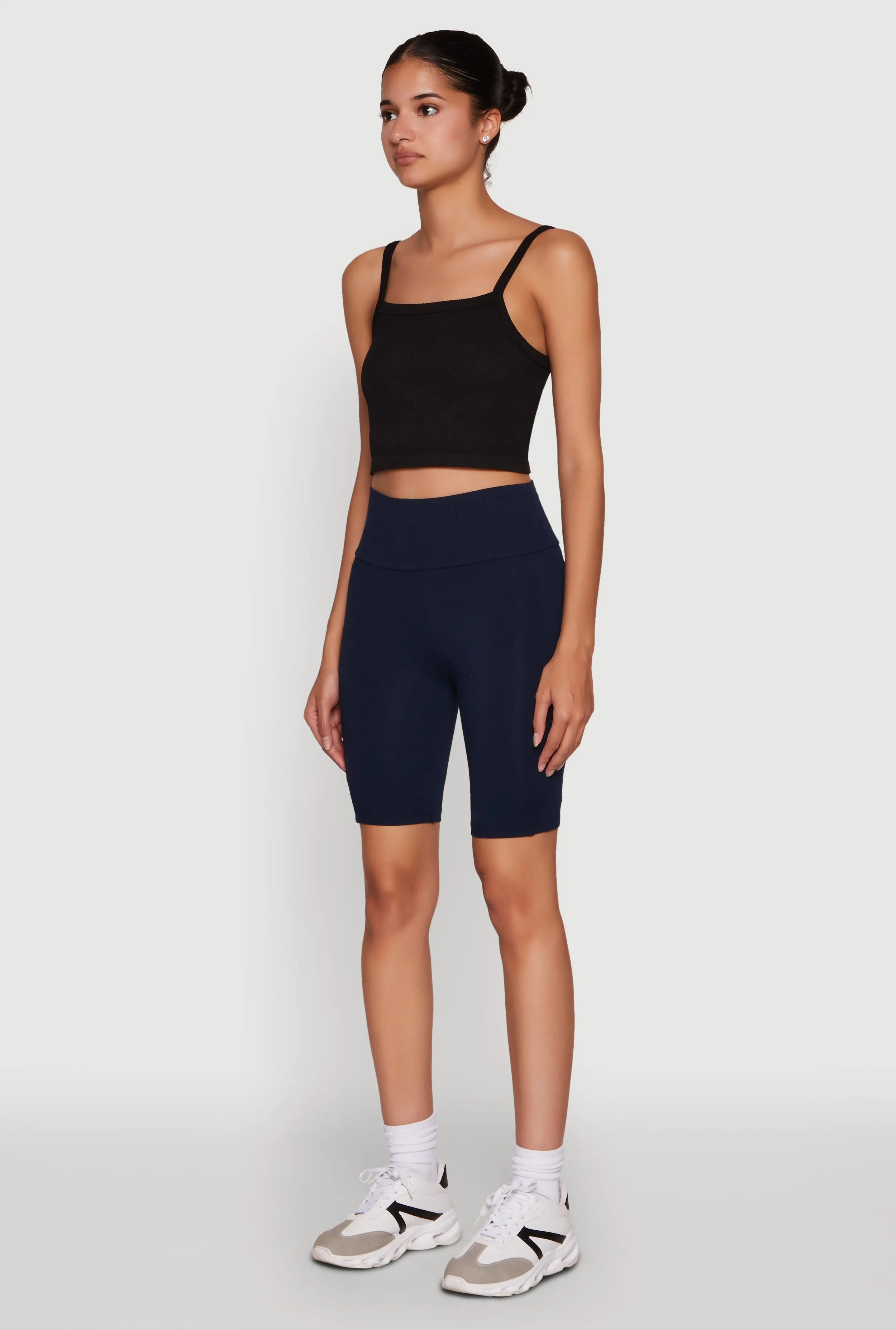 High Waisted Side Pocket Biker Shorts sold by Rainbow product image thumbnail 3