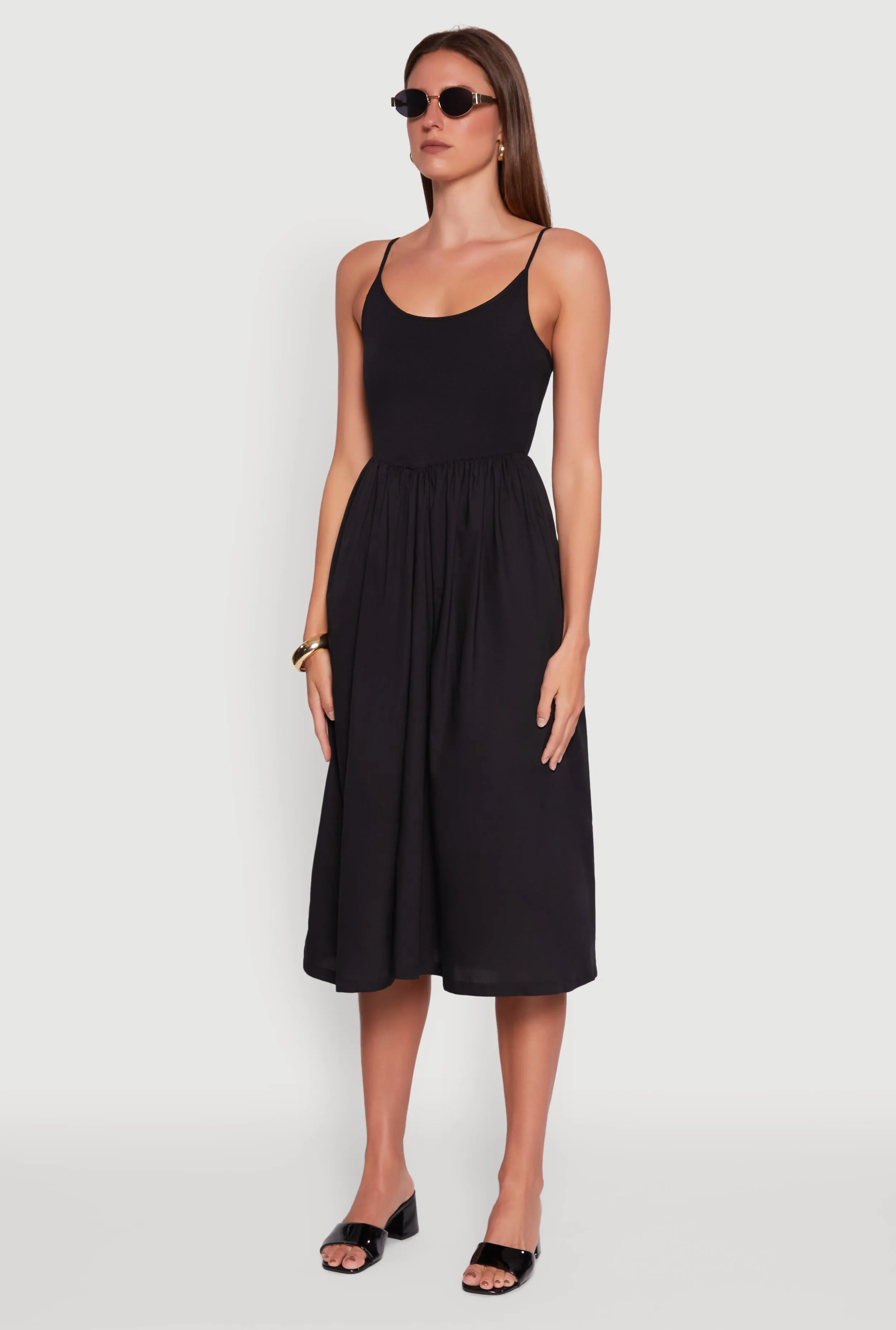 Chic Ribbed Knit Sleeveless Skater Dress sold by Rainbow product image thumbnail 3