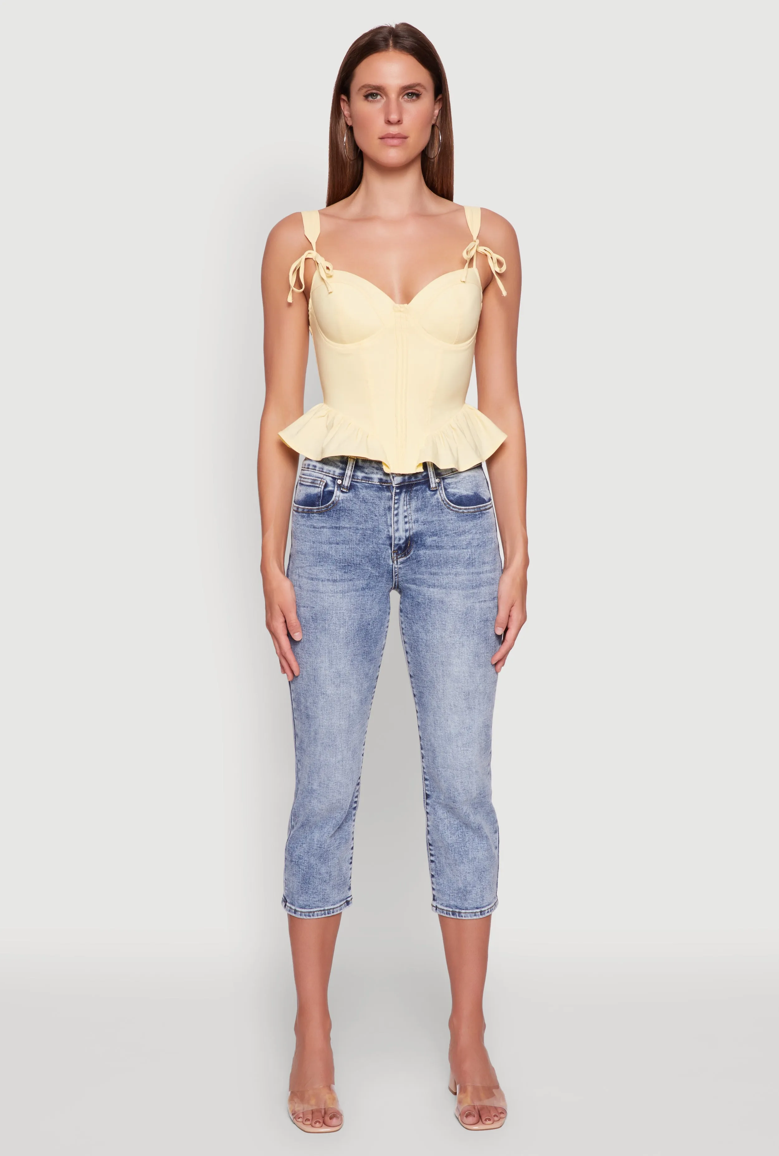 Iris Peplum Bustier Top with Padded Cups and Tie Straps sold by Rainbow product image thumbnail 3